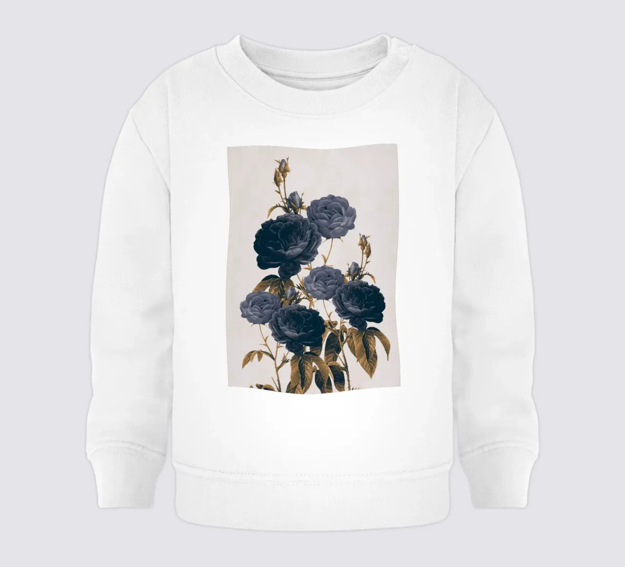 fiori blu felpa neonato da dada22