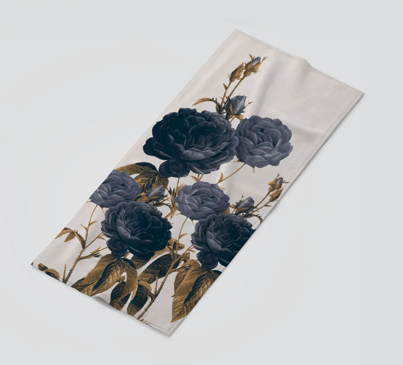 fiori blu telo mare da dada22