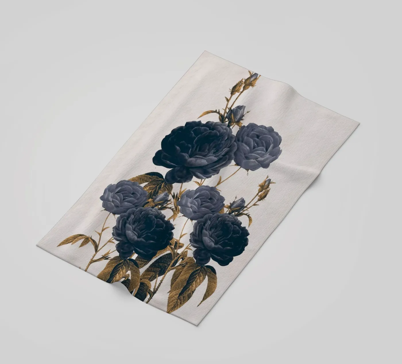 fiori blu telo mare da dada22