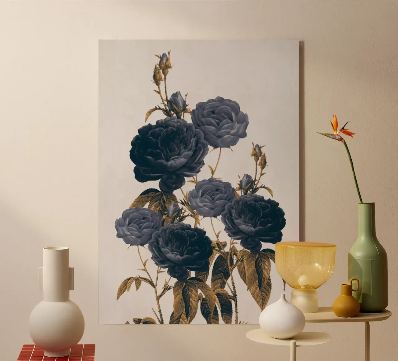 blue flowers acrylic glass by dada22