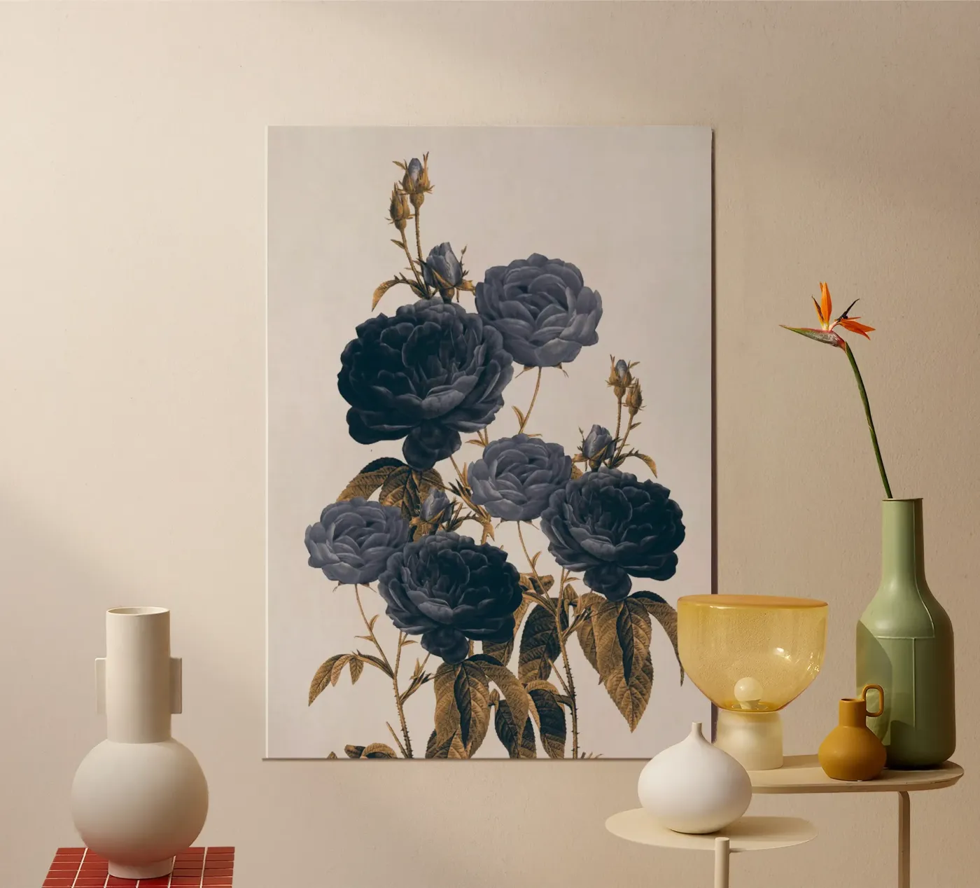 fiori blu poster da dada22