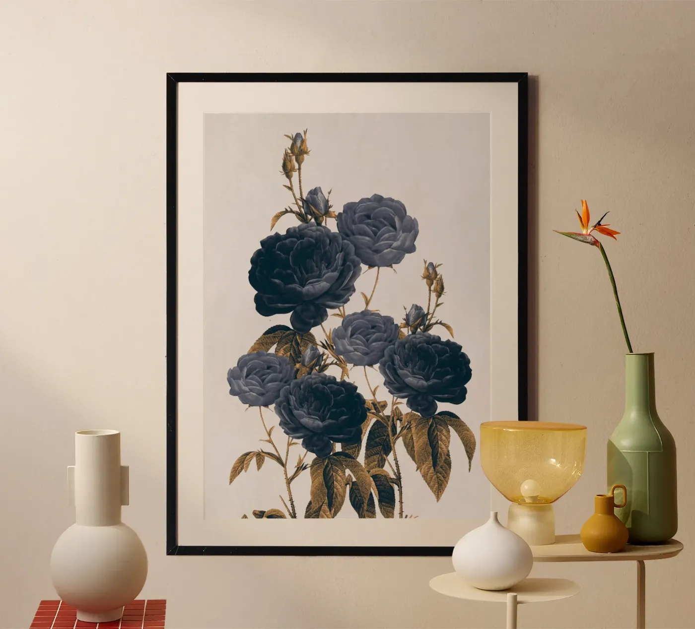 fiori blu poster da dada22