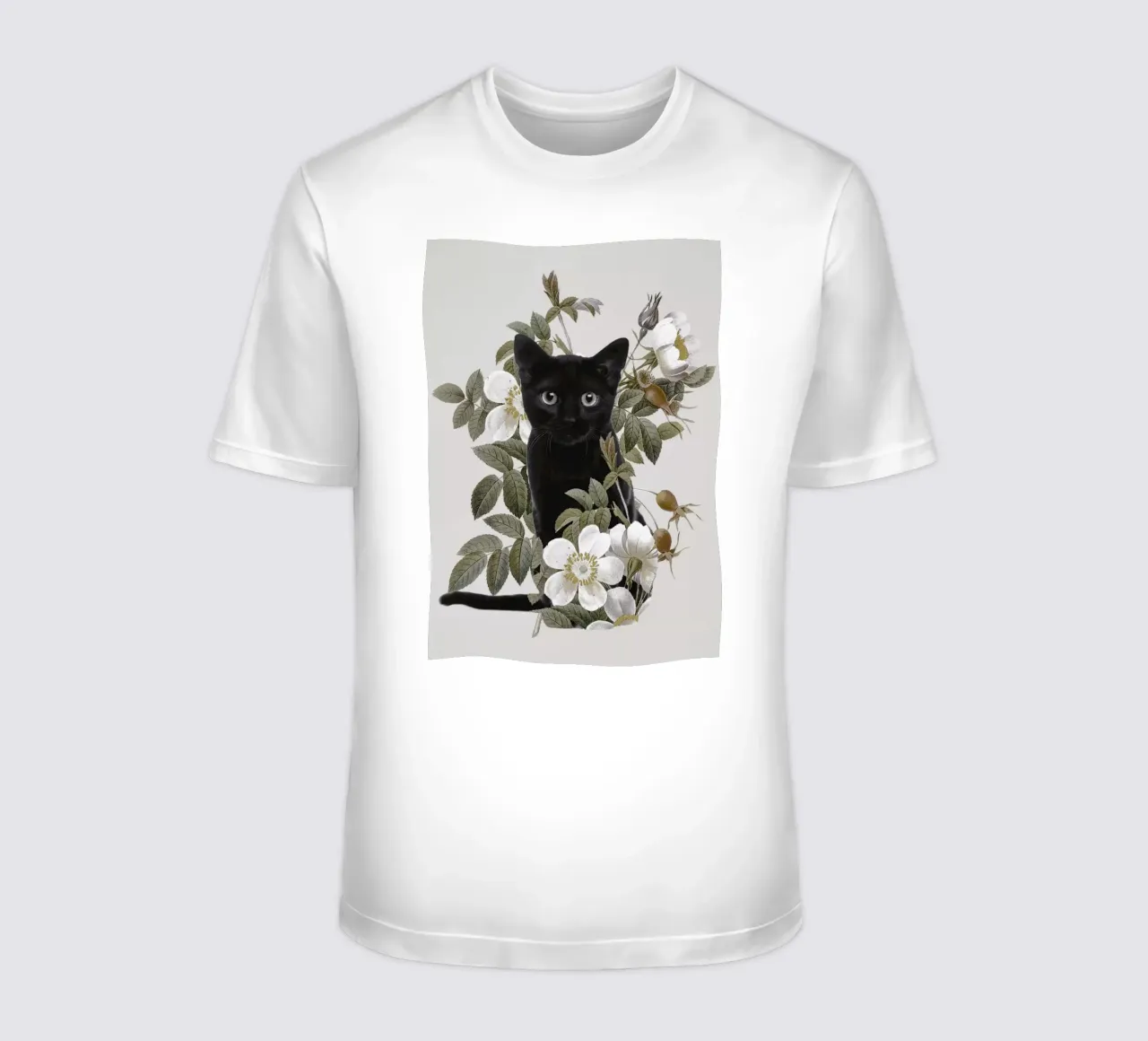 Gatto con fiori t-shirt da dada22
