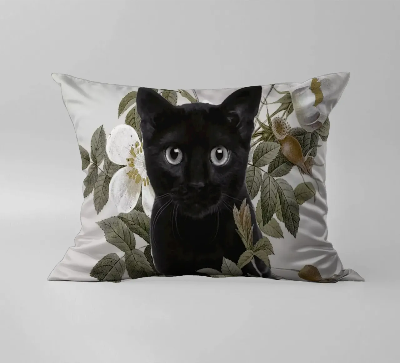 Gatto con fiori cuscino da dada22