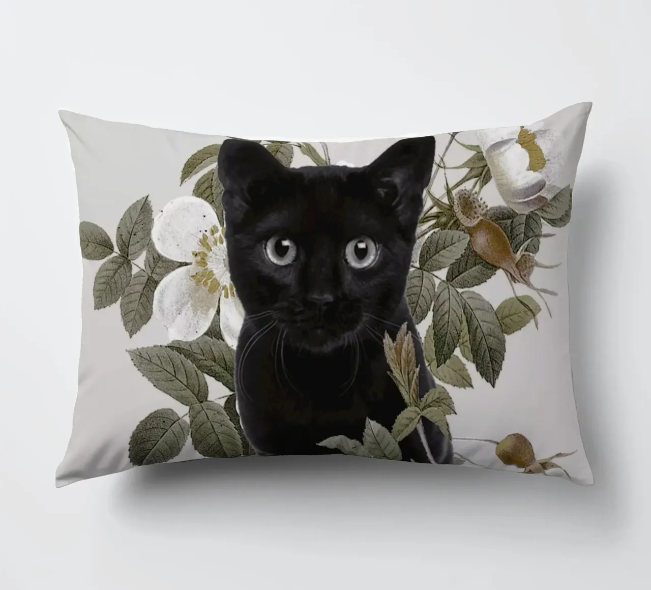 Gatto con fiori cuscino da dada22