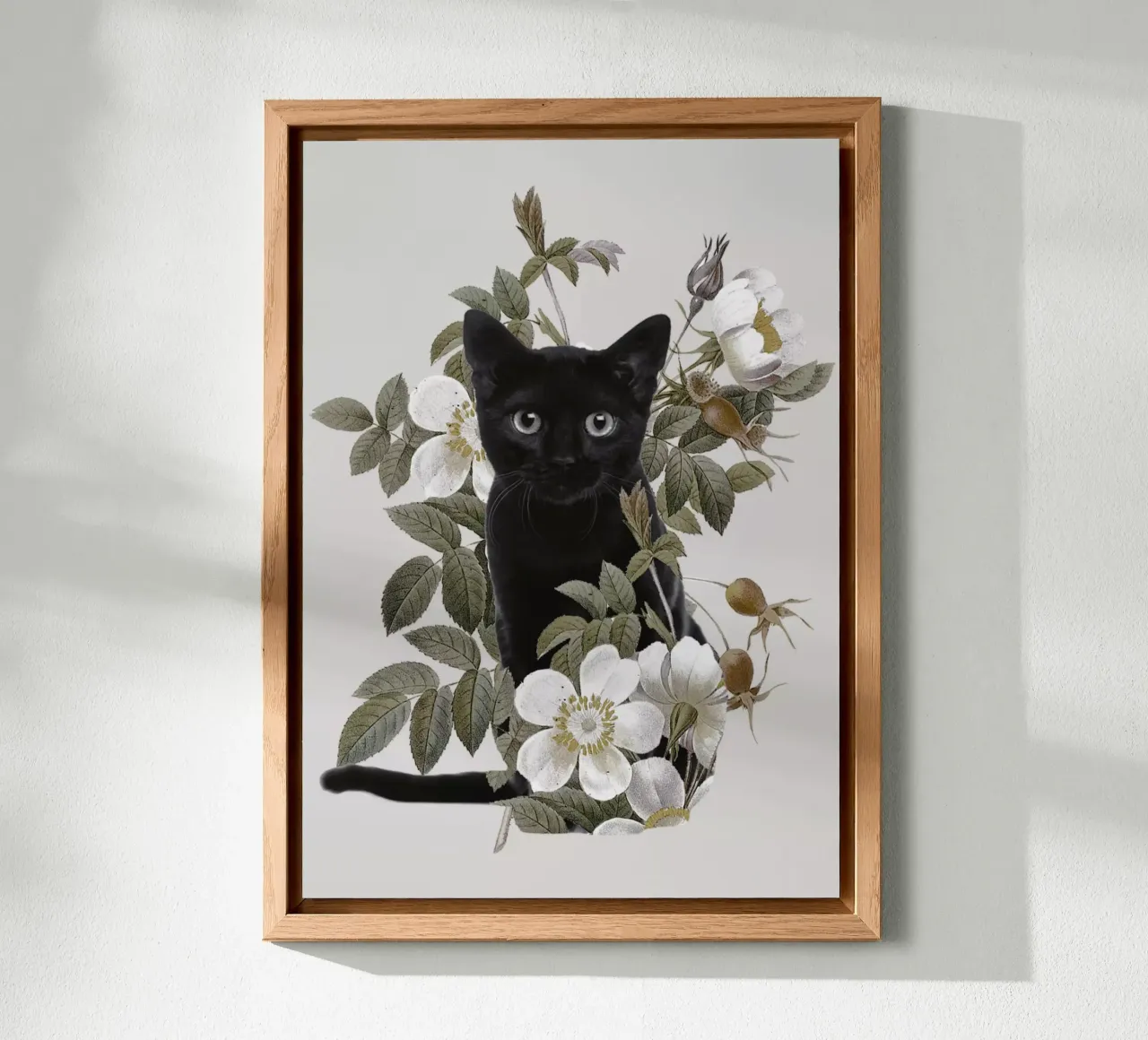 Gatto con fiori alluminio dibond da dada22