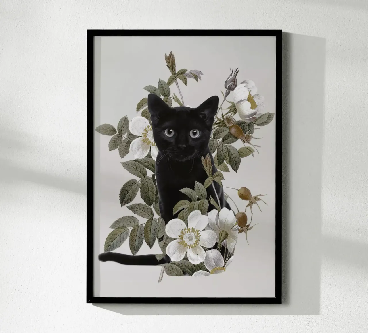 Gatto con fiori carta hahnemühle da dada22