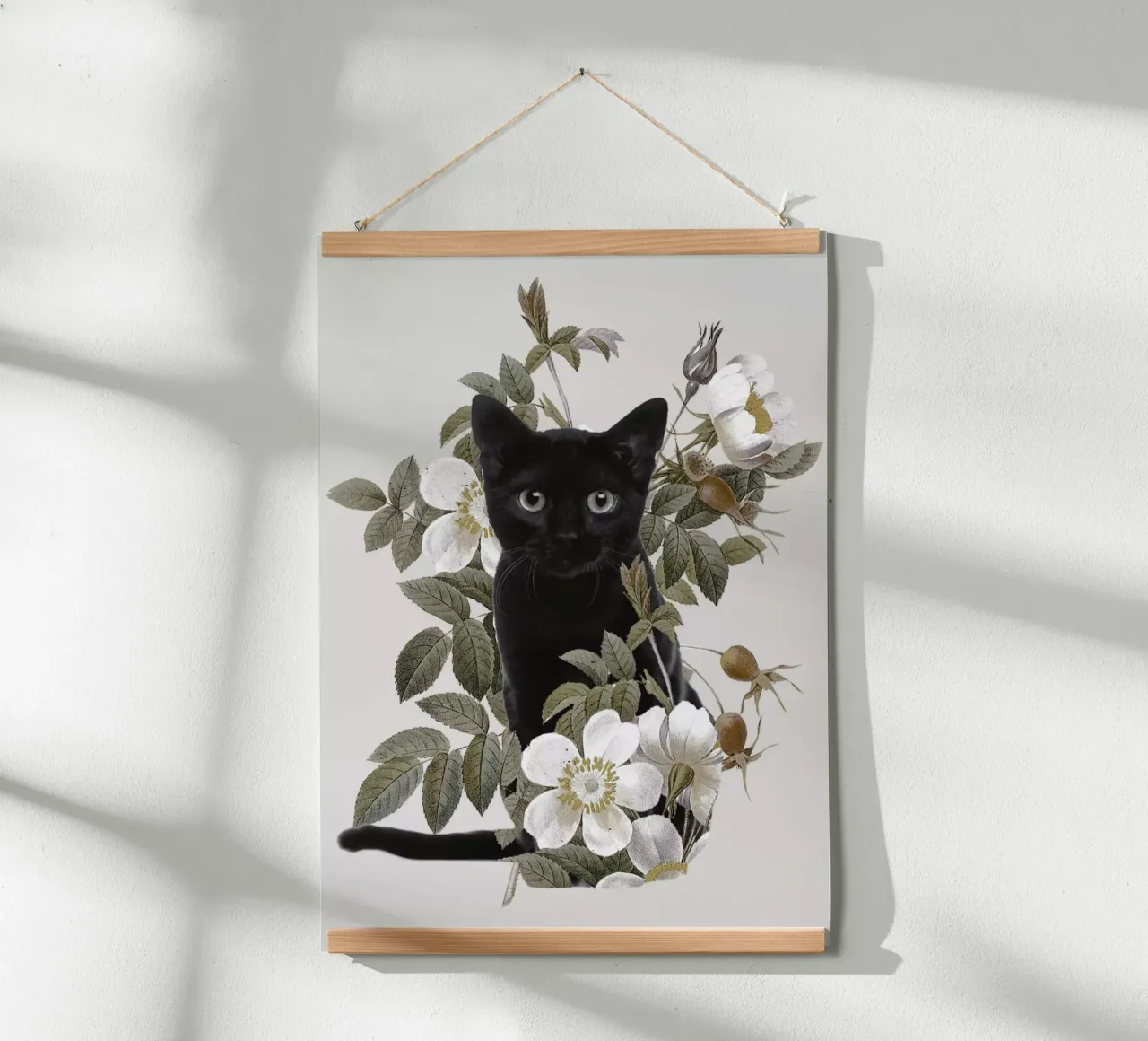 Gatto con fiori carta hahnemühle da dada22