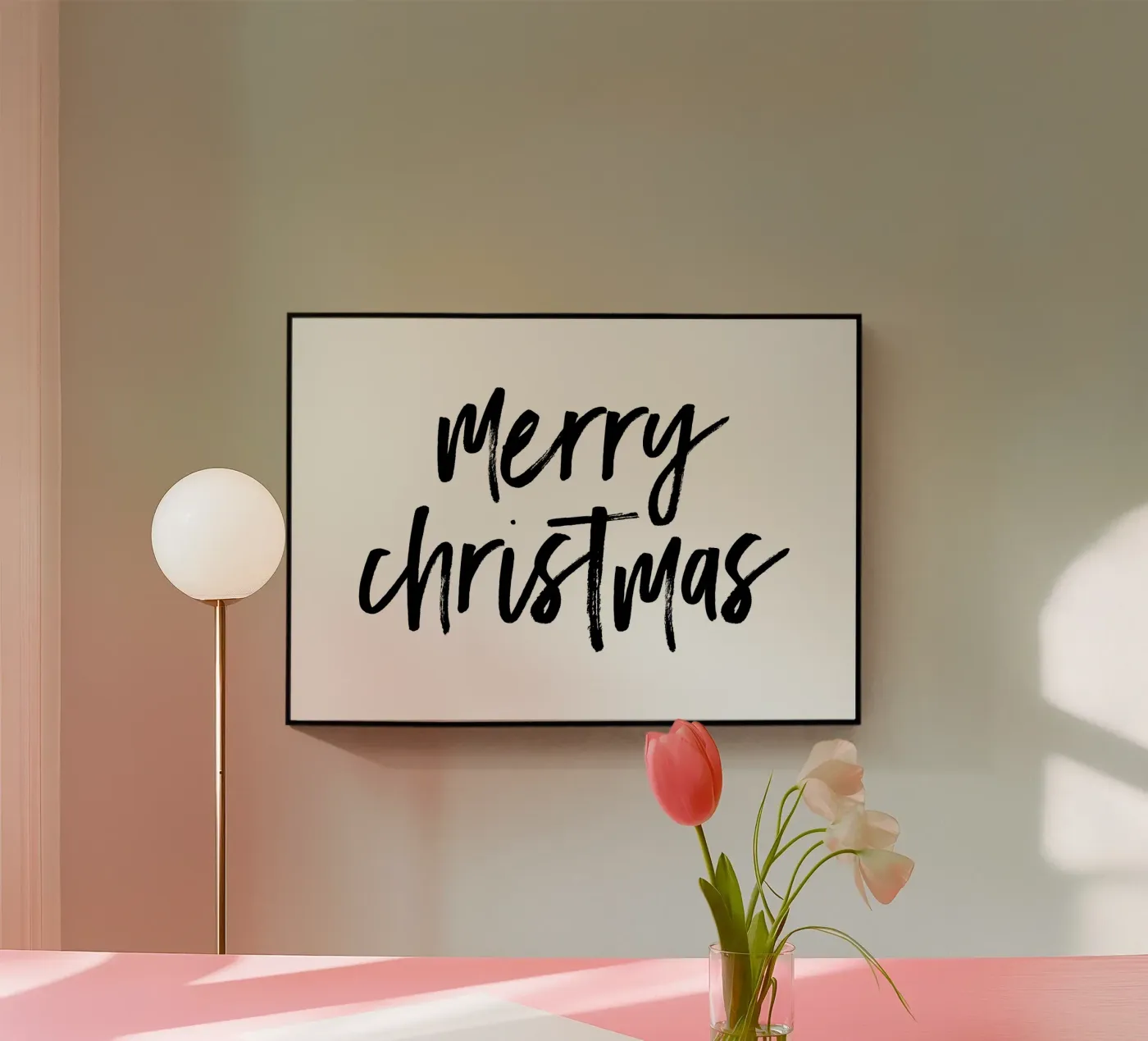 merry christmas plexiglass da moDeern