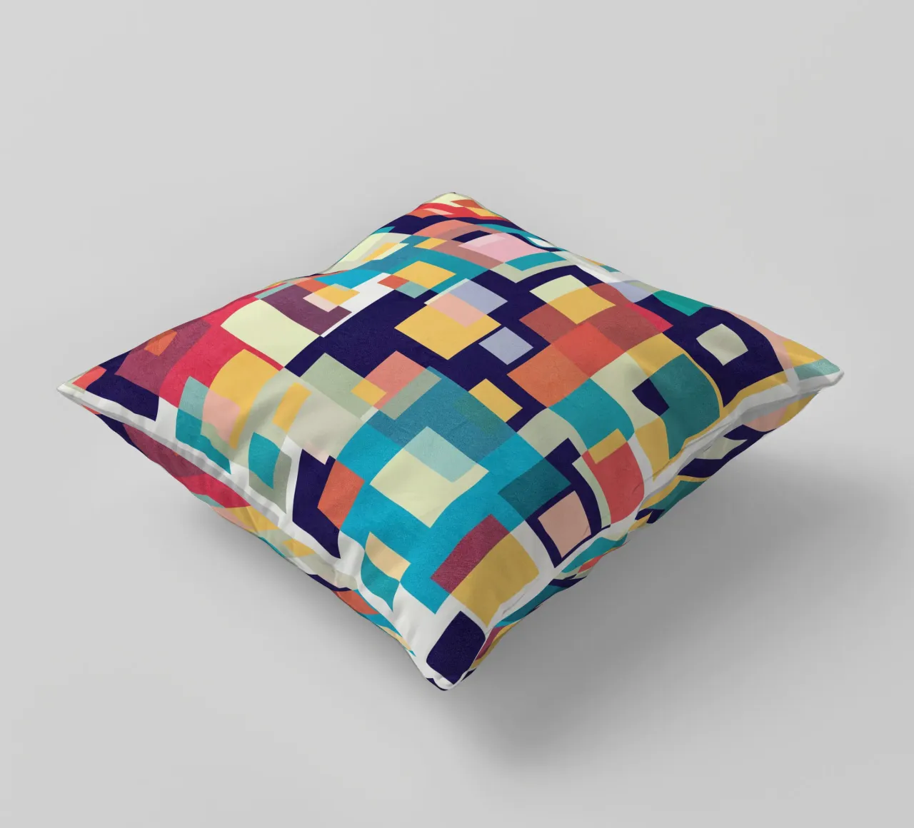 Dancing Squares decorative cushion by lovely lines