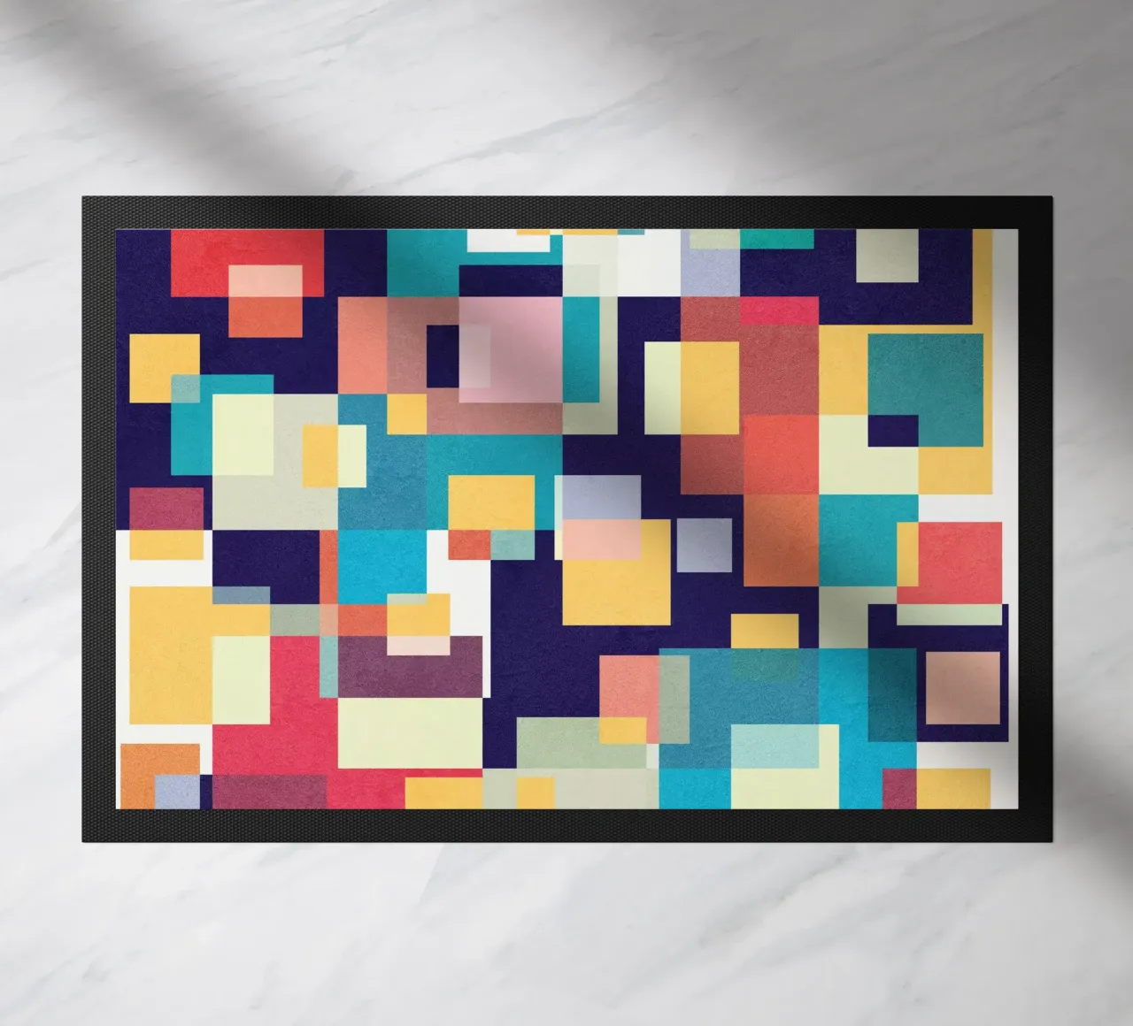 Dancing Squares doormat by Abstract 888