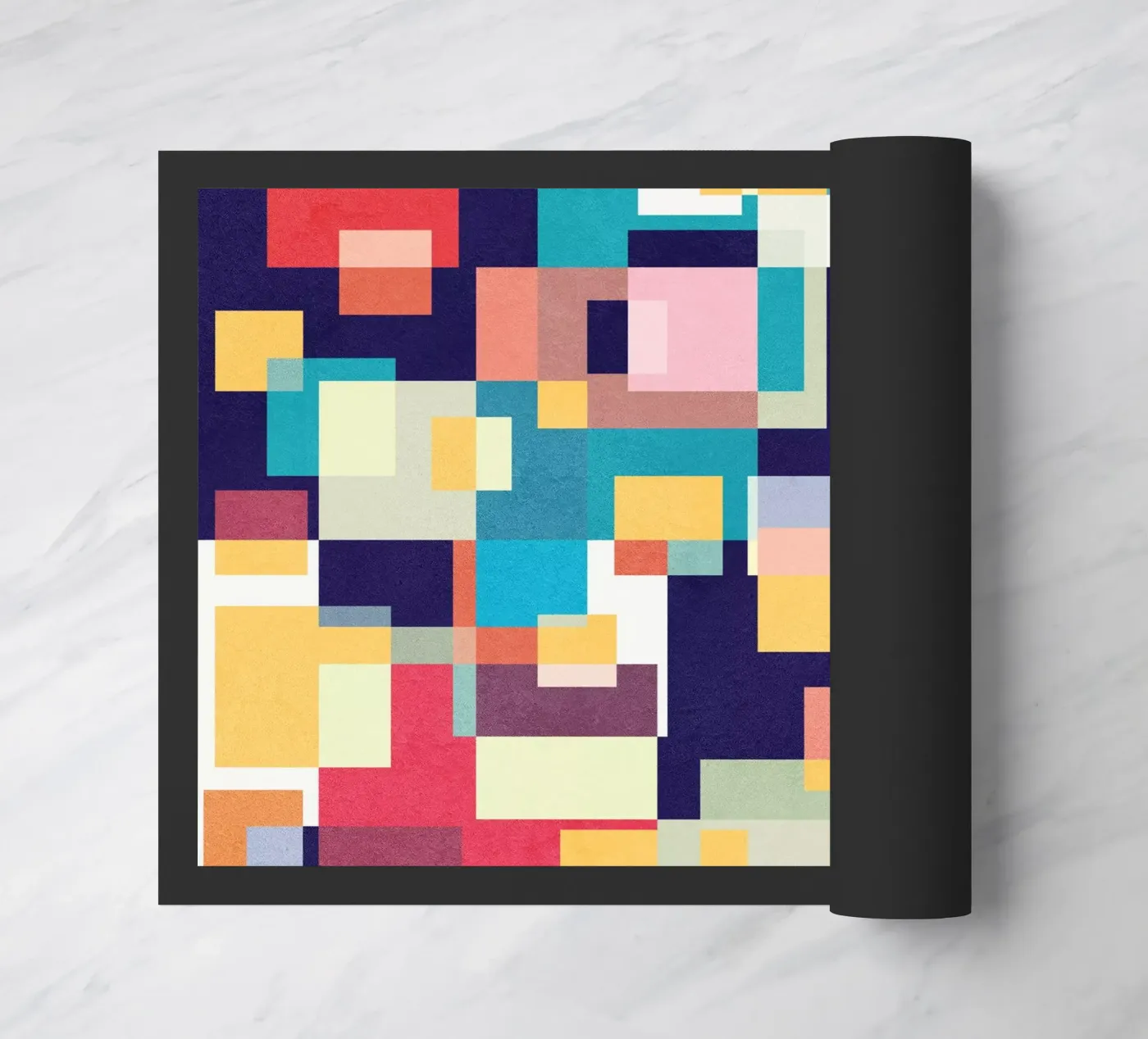 Dancing Squares doormat by Lines Inside