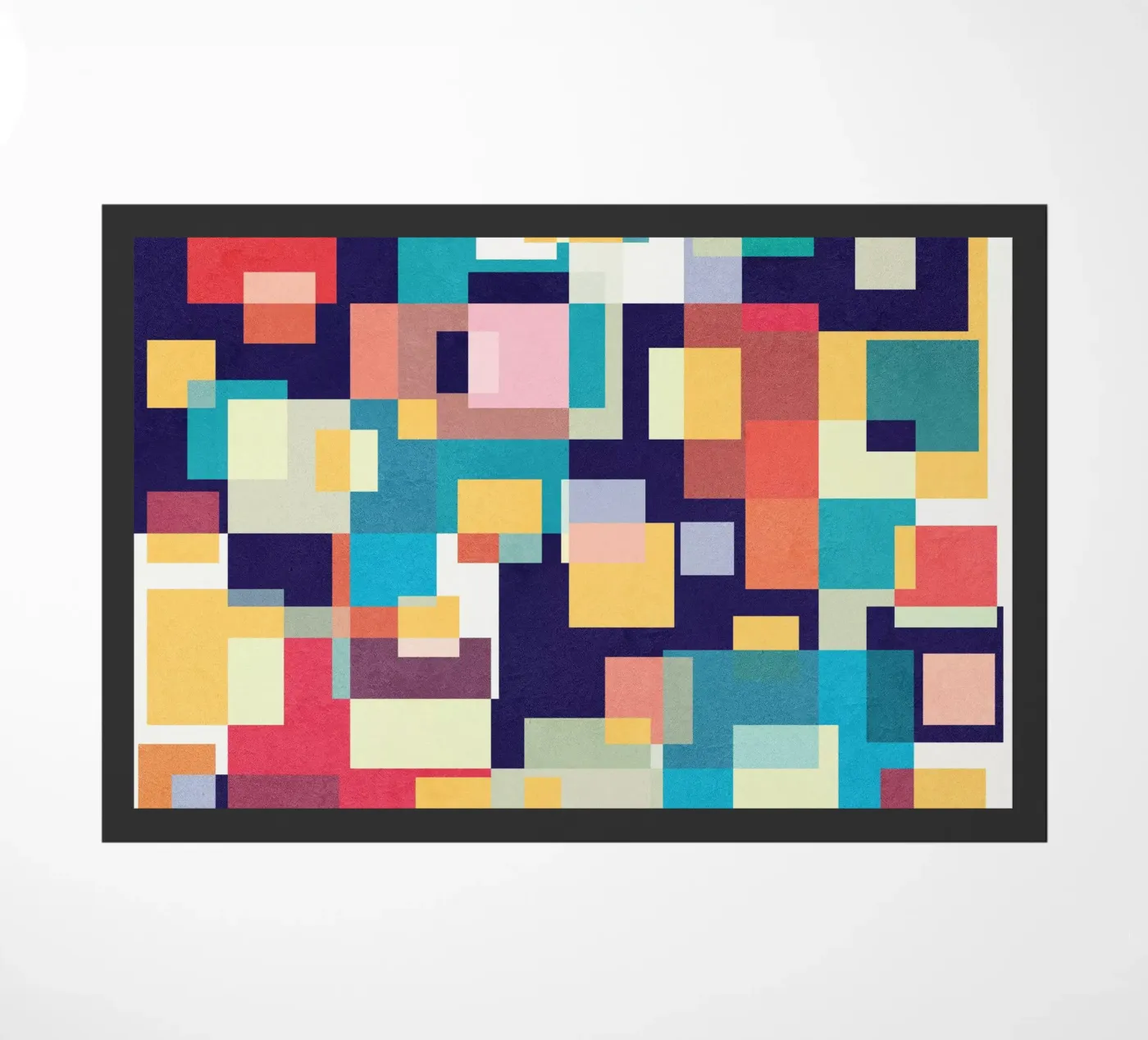 Dancing Squares doormat by Lines Inside