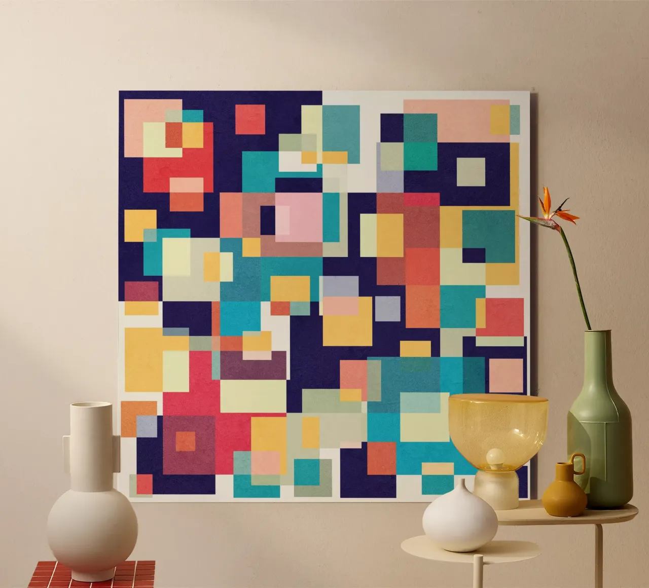 Dancing Squares alu-dibond by lovely lines
