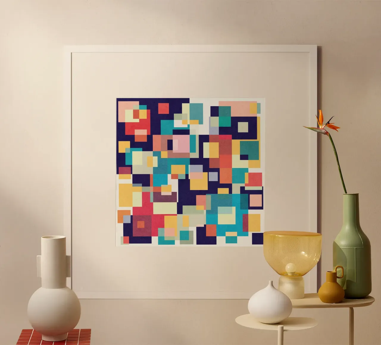 Dancing Squares poster by Abstract 888