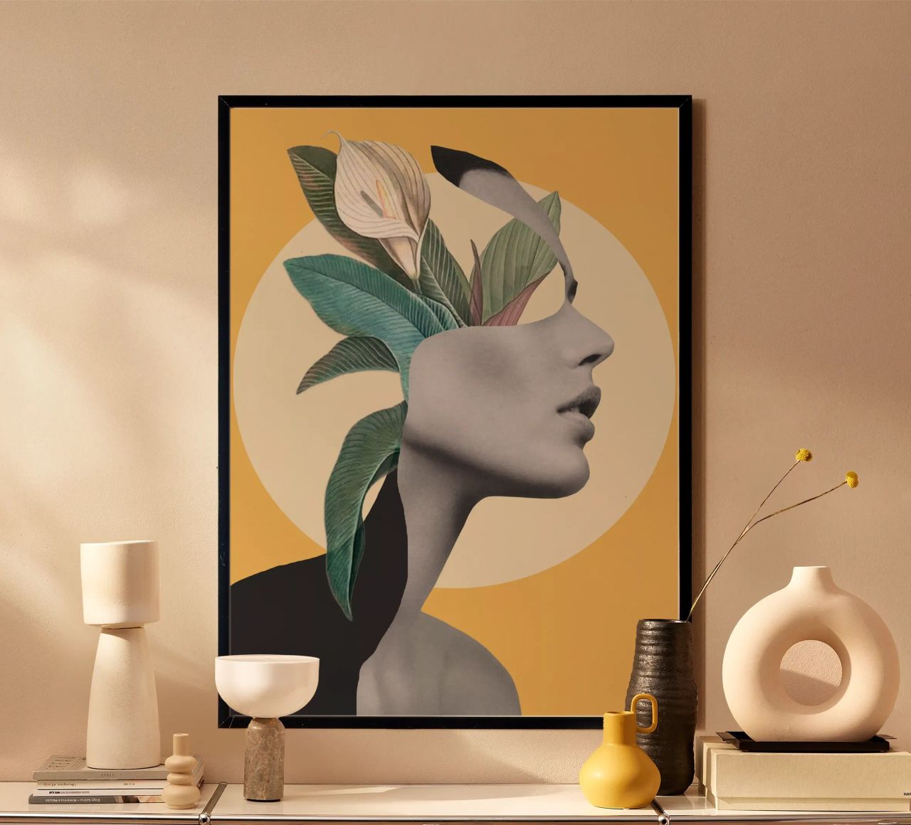 Floral Portrait /collage 3 poster by dada22