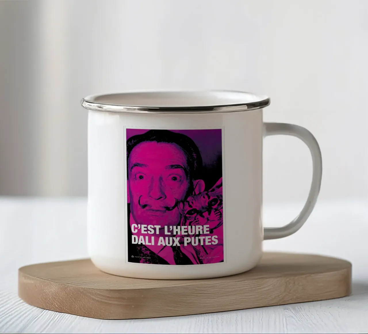 Dali tazza in smalto da Fists Et Lettres