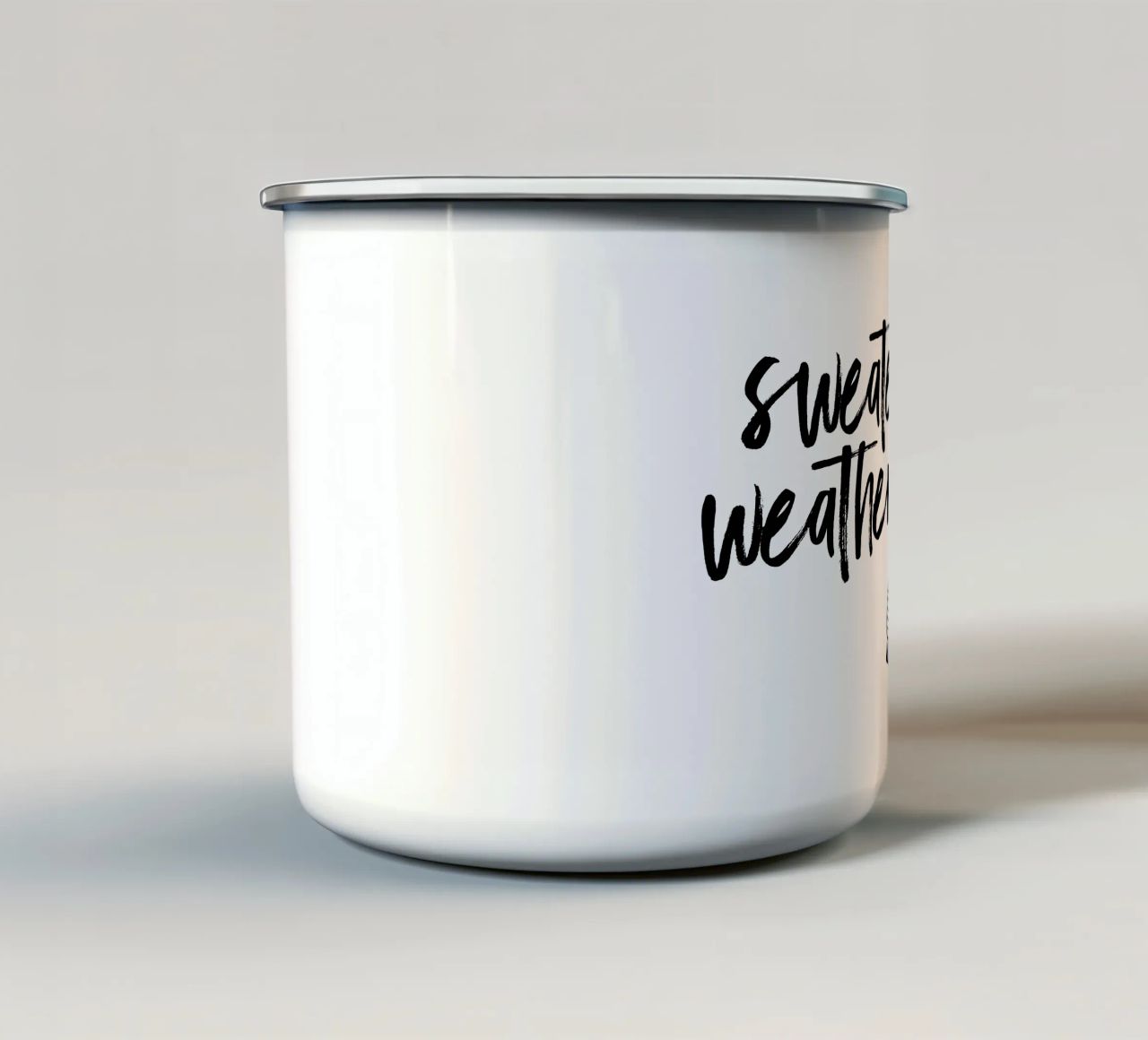 Sweather weather tazza in smalto da modeern