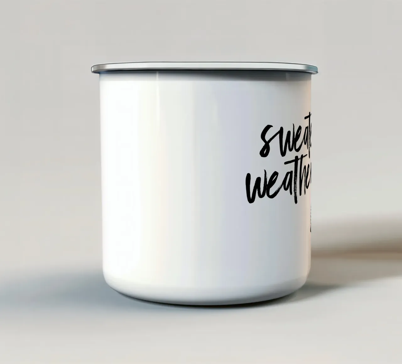 Sweather weather tazza in smalto da modeern