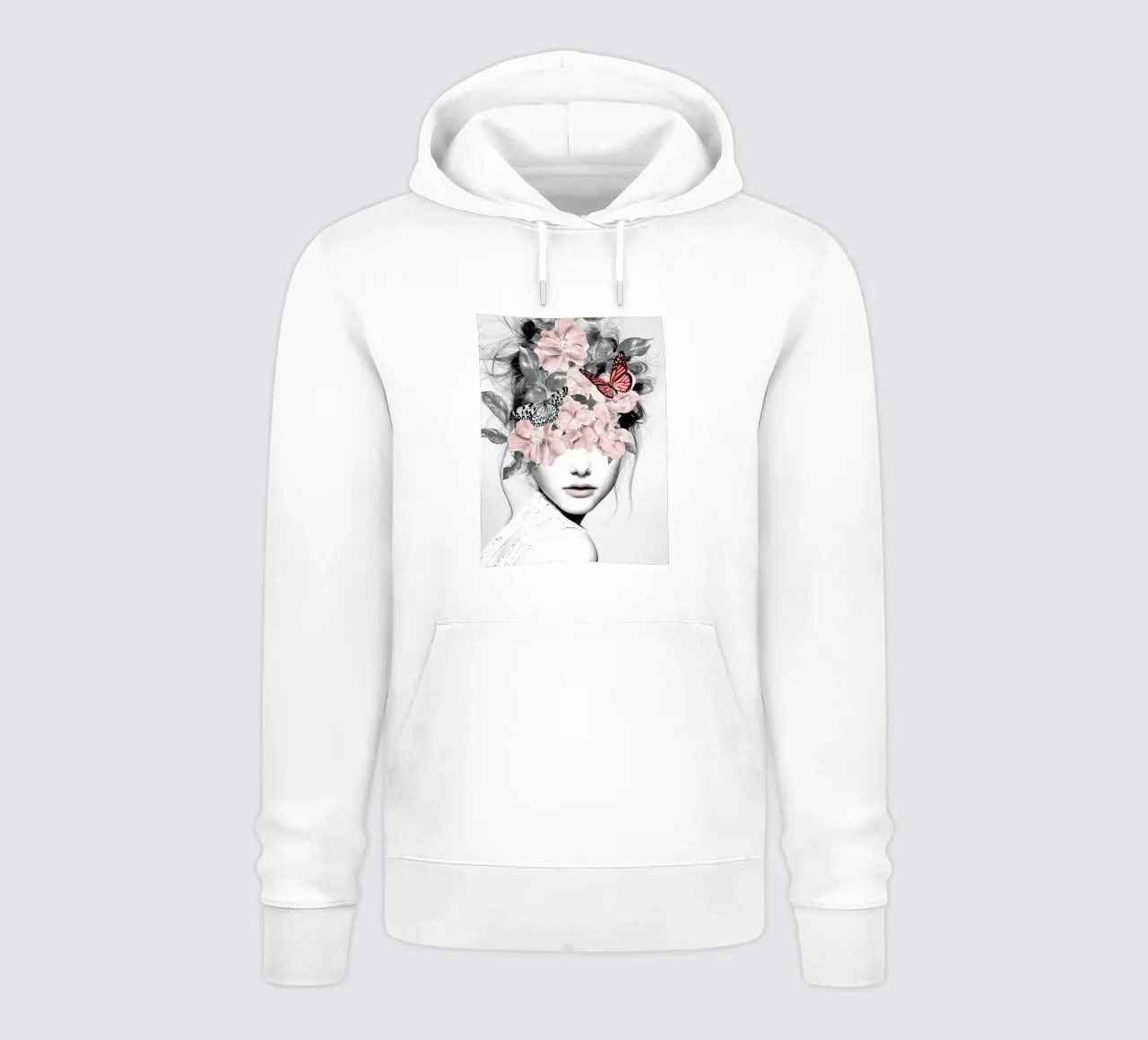 DONNA CON FIORI 10 felpa con cappuccio da dada22