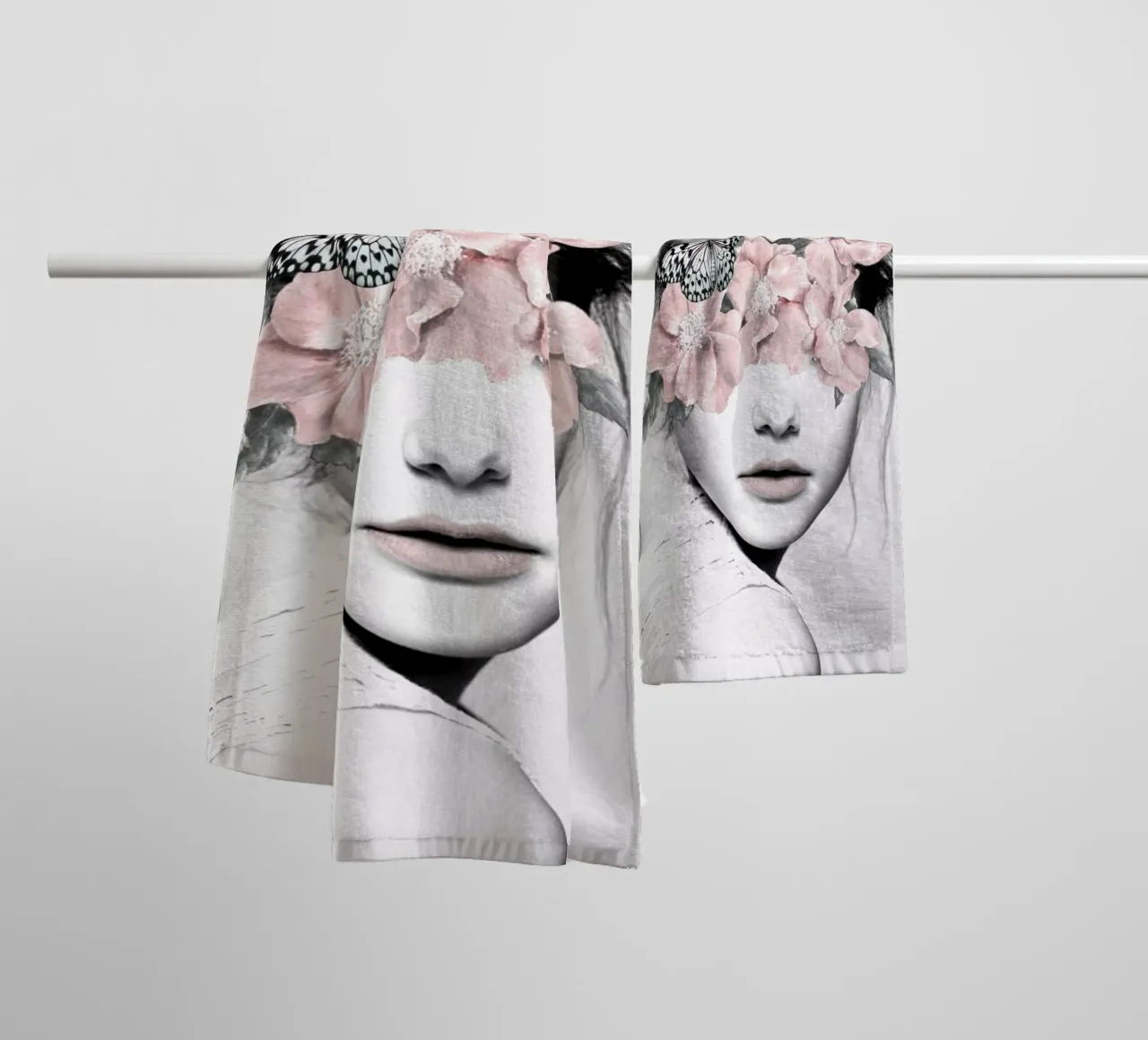DONNA CON FIORI 10 asciugamano da bagno da dada22