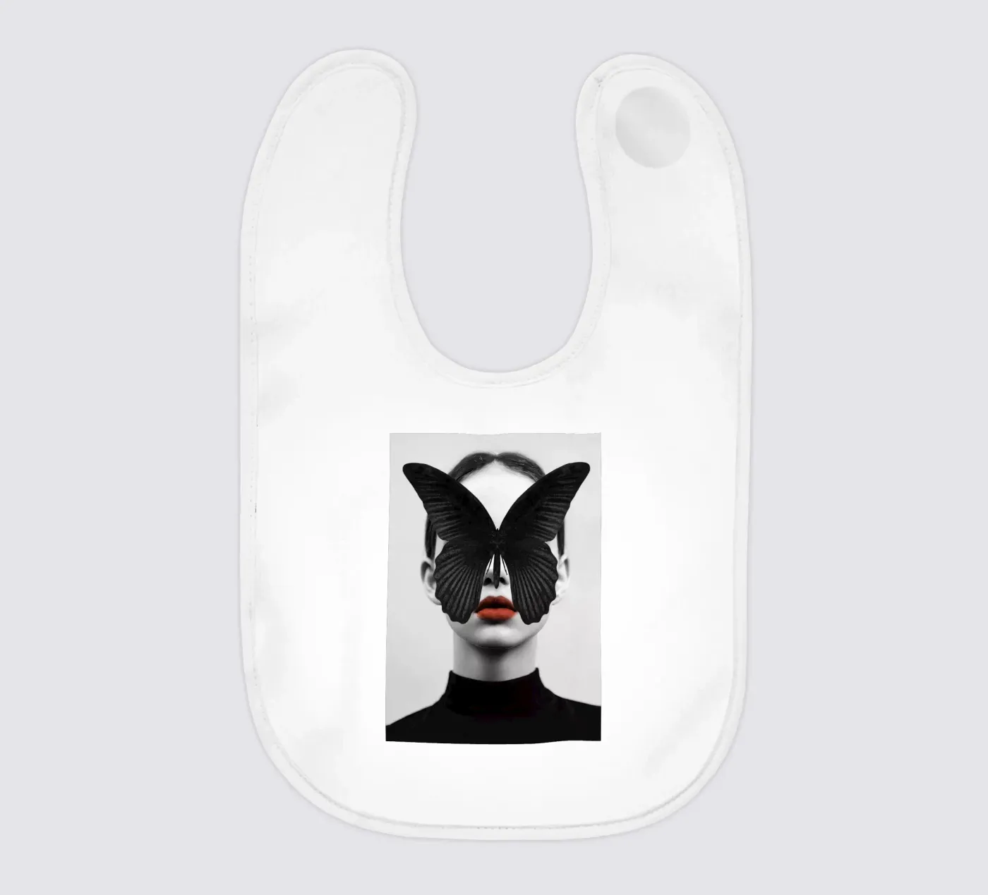 BLACK BUTTERFLY baby bib by dada22