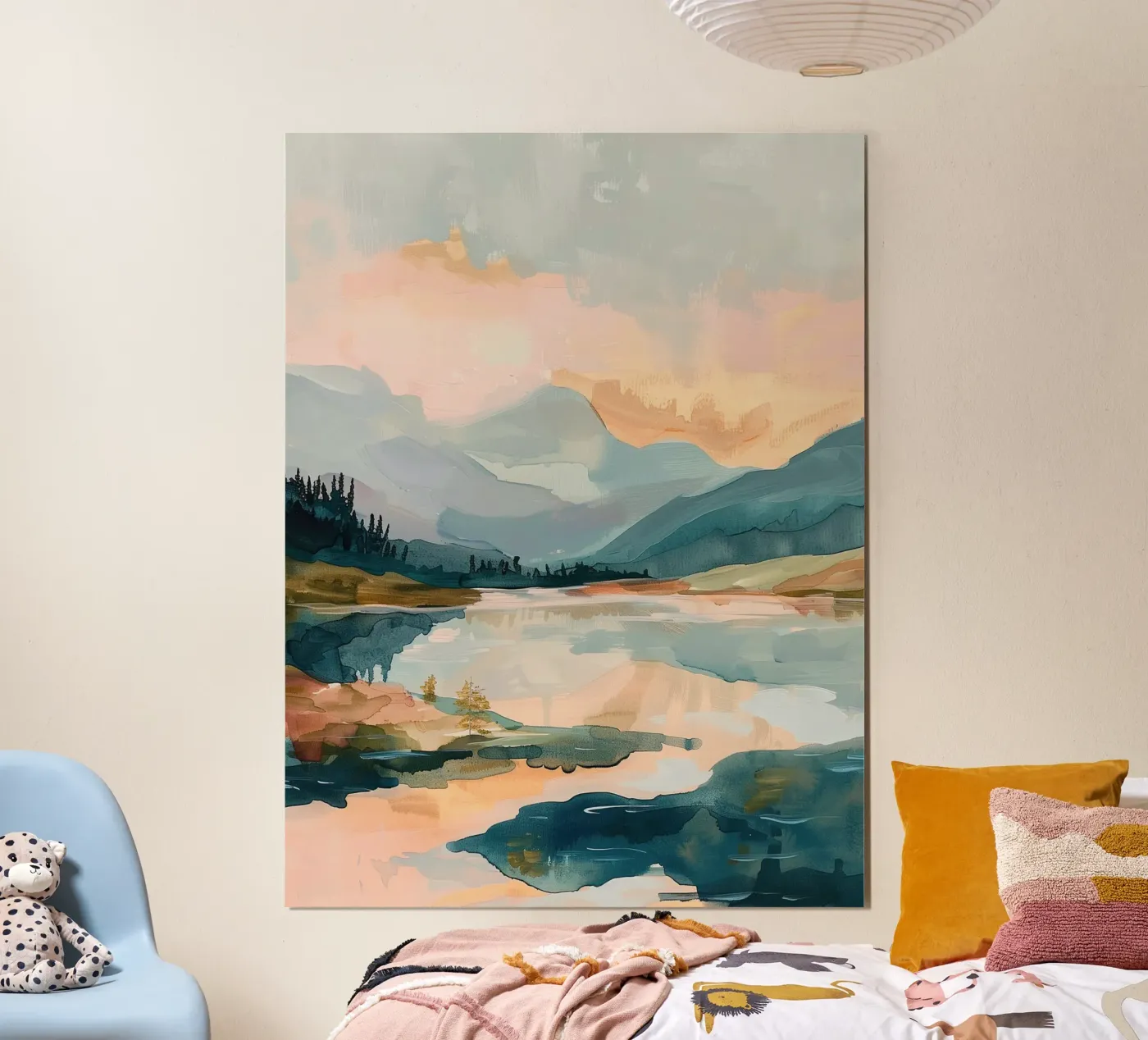 Misty Mountain Reflection poster da Calypso