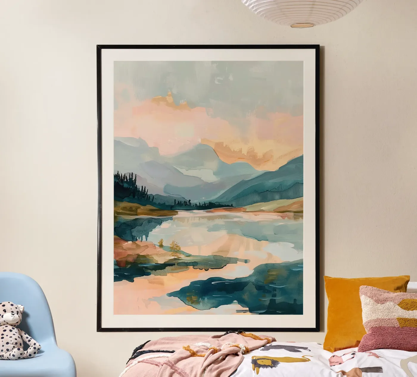 Misty Mountain Reflection poster da Calypso