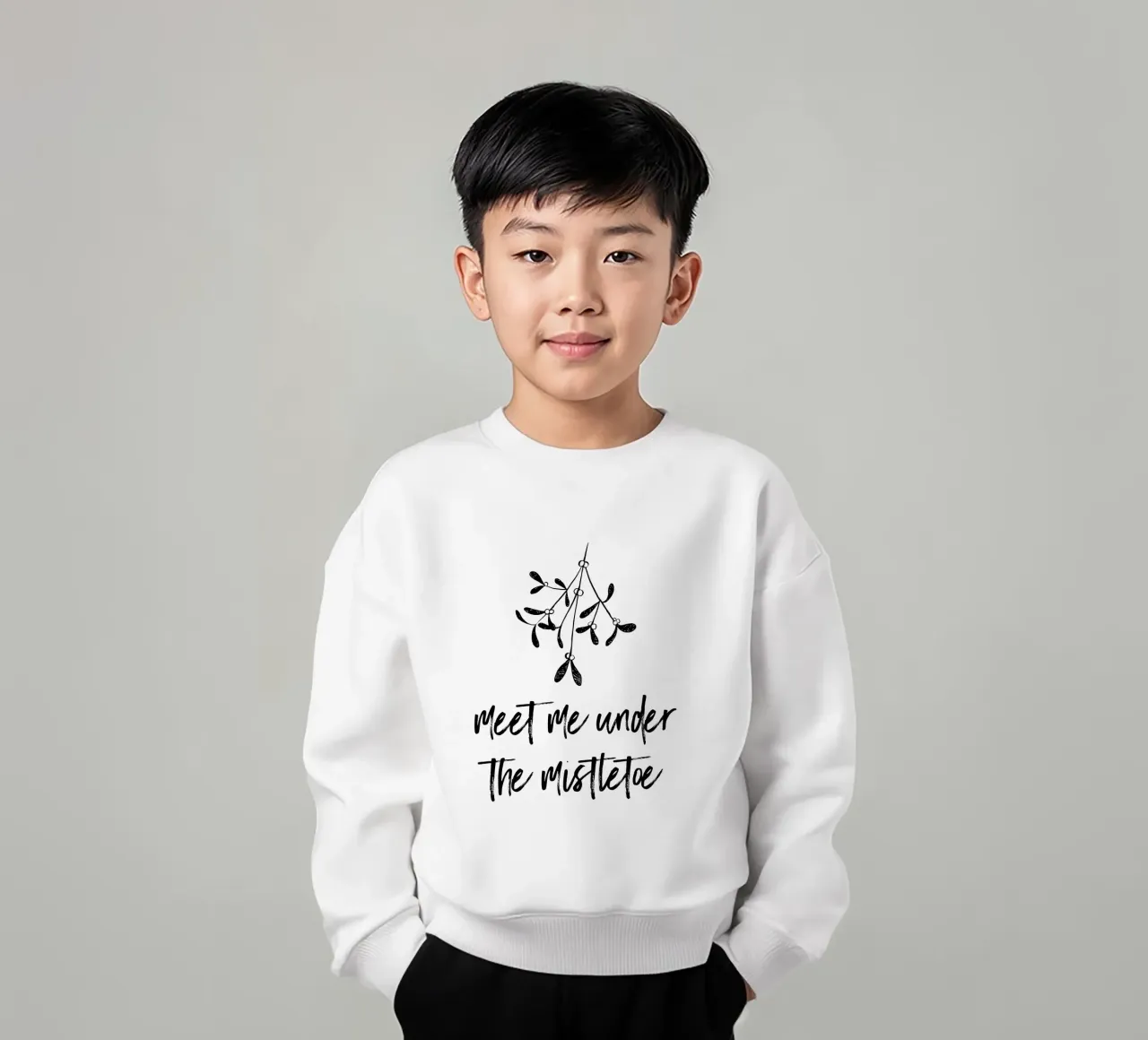 Meet me under the mistletoe felpa bambino da modeern