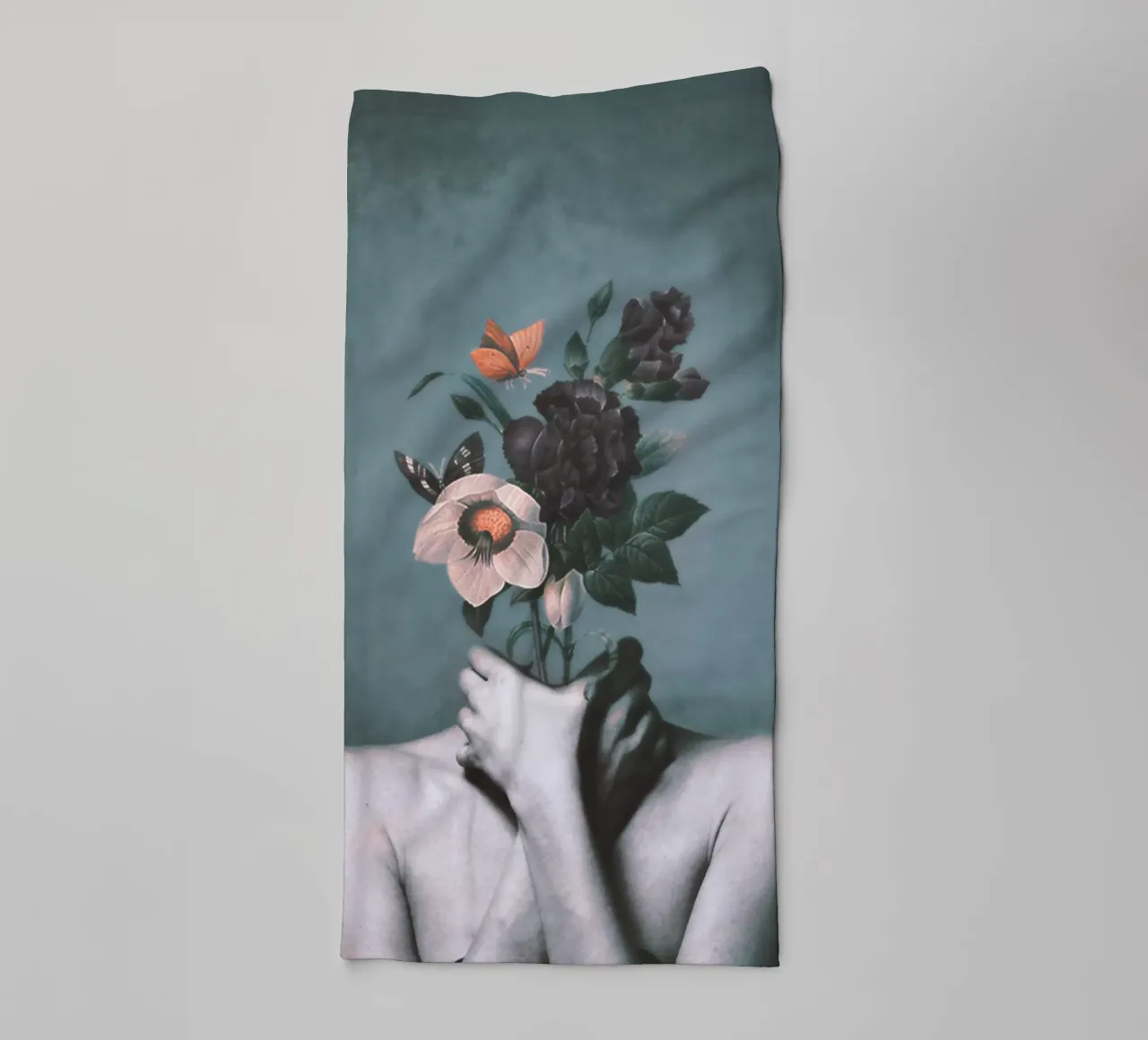 binnentuin 3 badhanddoek van dada22