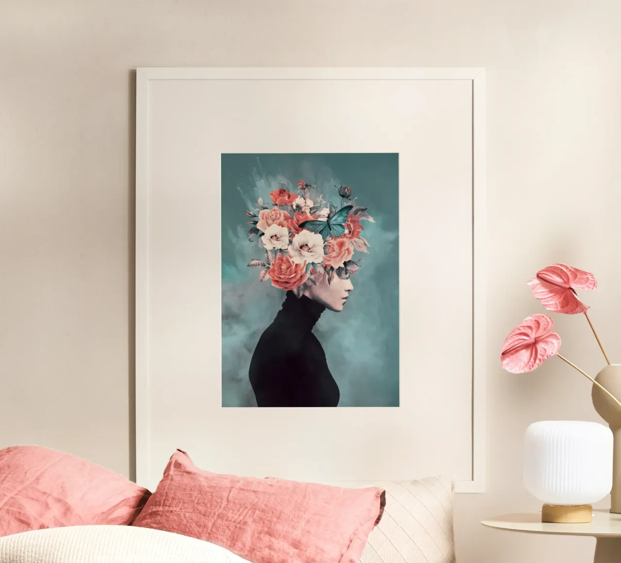 fioritura 3 poster con telaio in legno da dada22