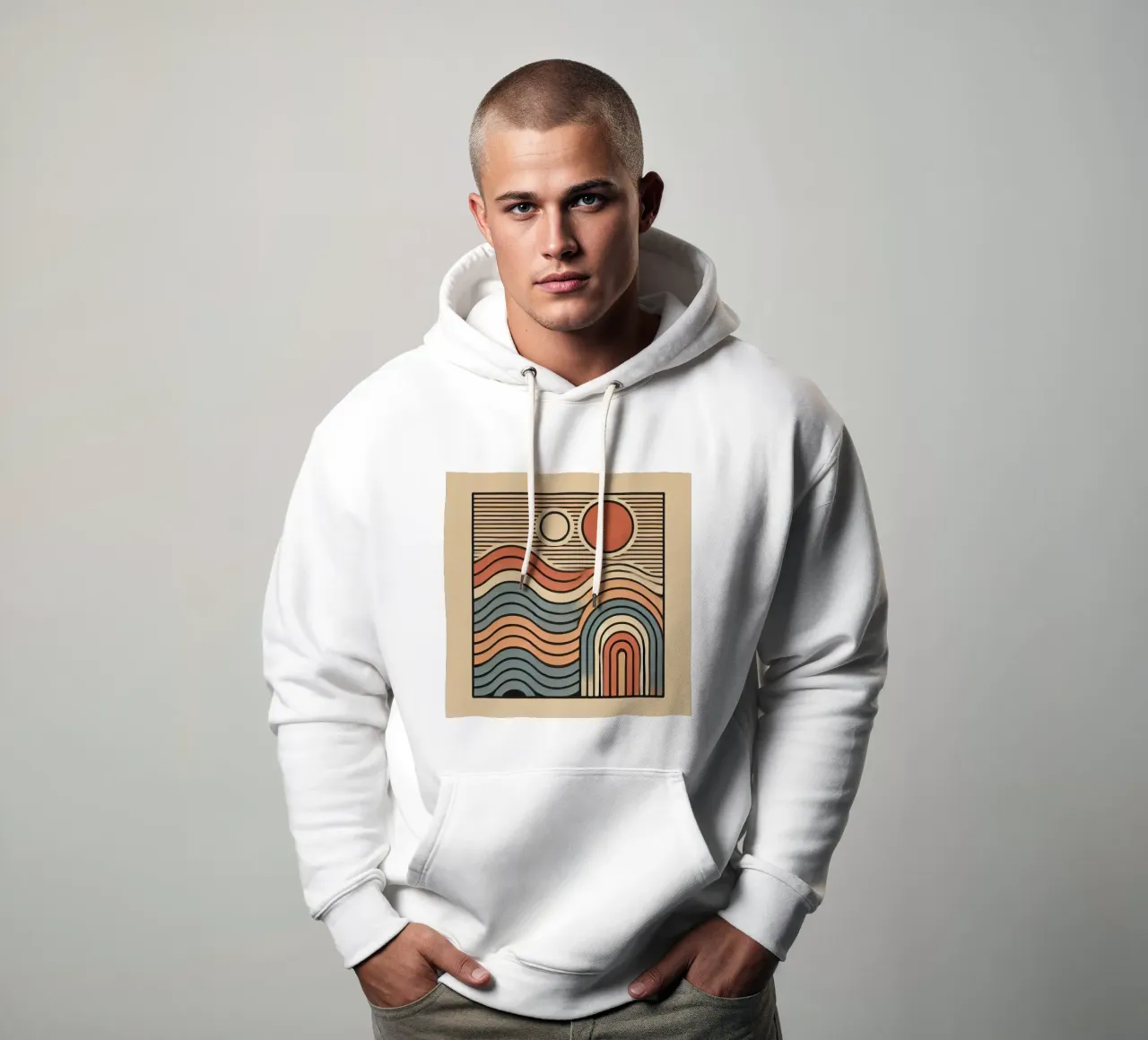 Retro Waves felpa con cappuccio da Lovegood
