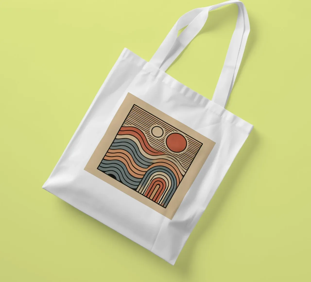 Retro Waves borsa in juta da Lovegood
