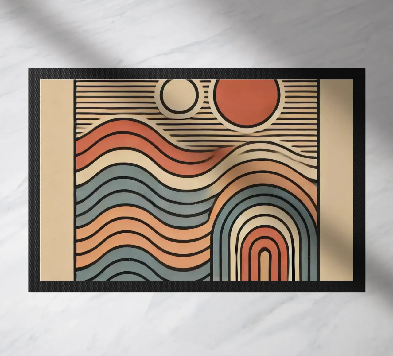 Retro Waves doormat by Lovegood
