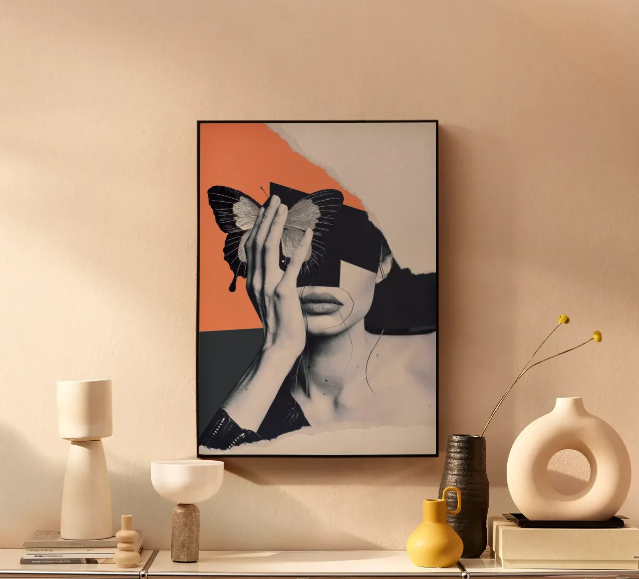 collage arte farfalla plexiglass da dada22