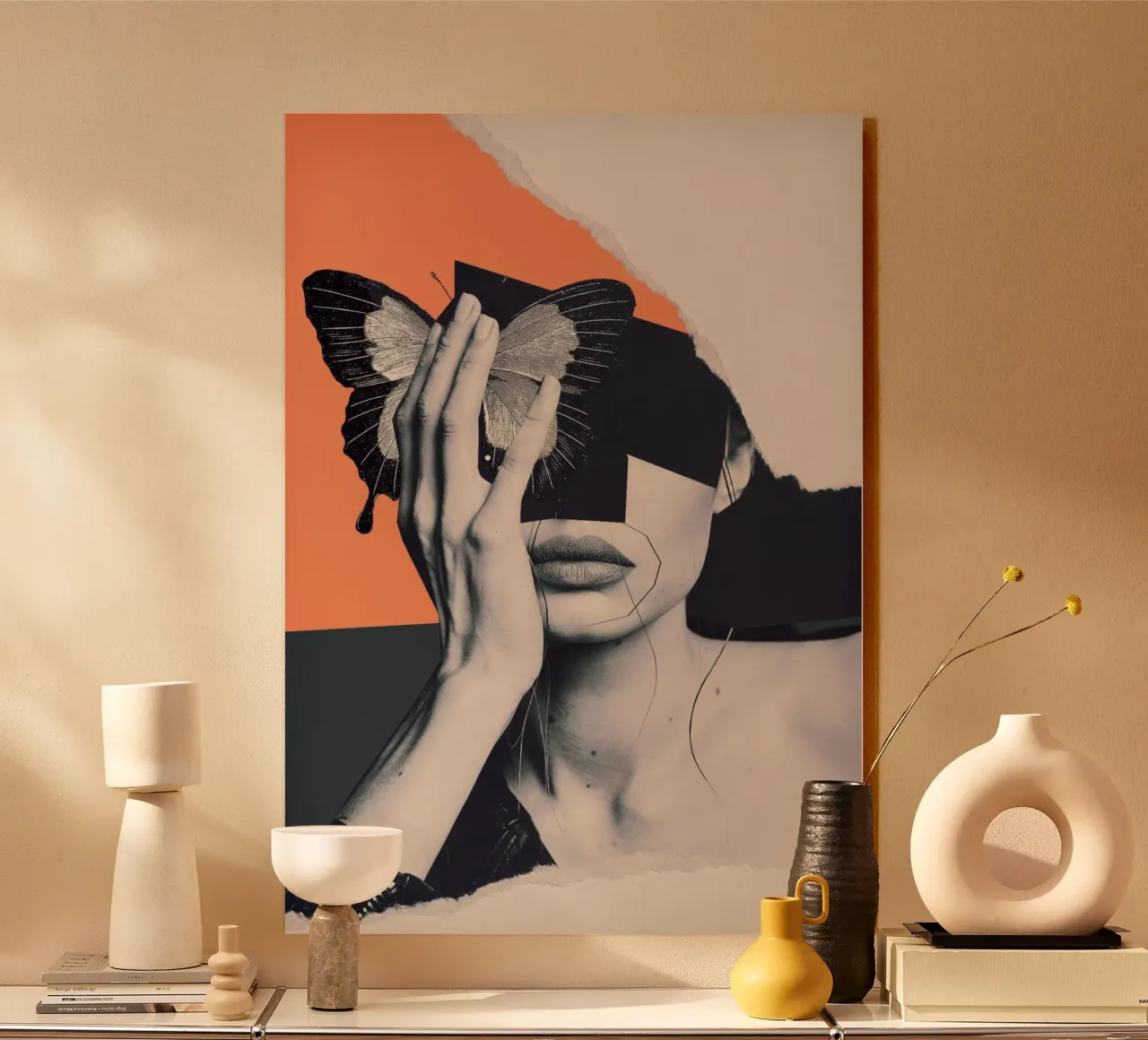 collage arte farfalla plexiglass da dada22