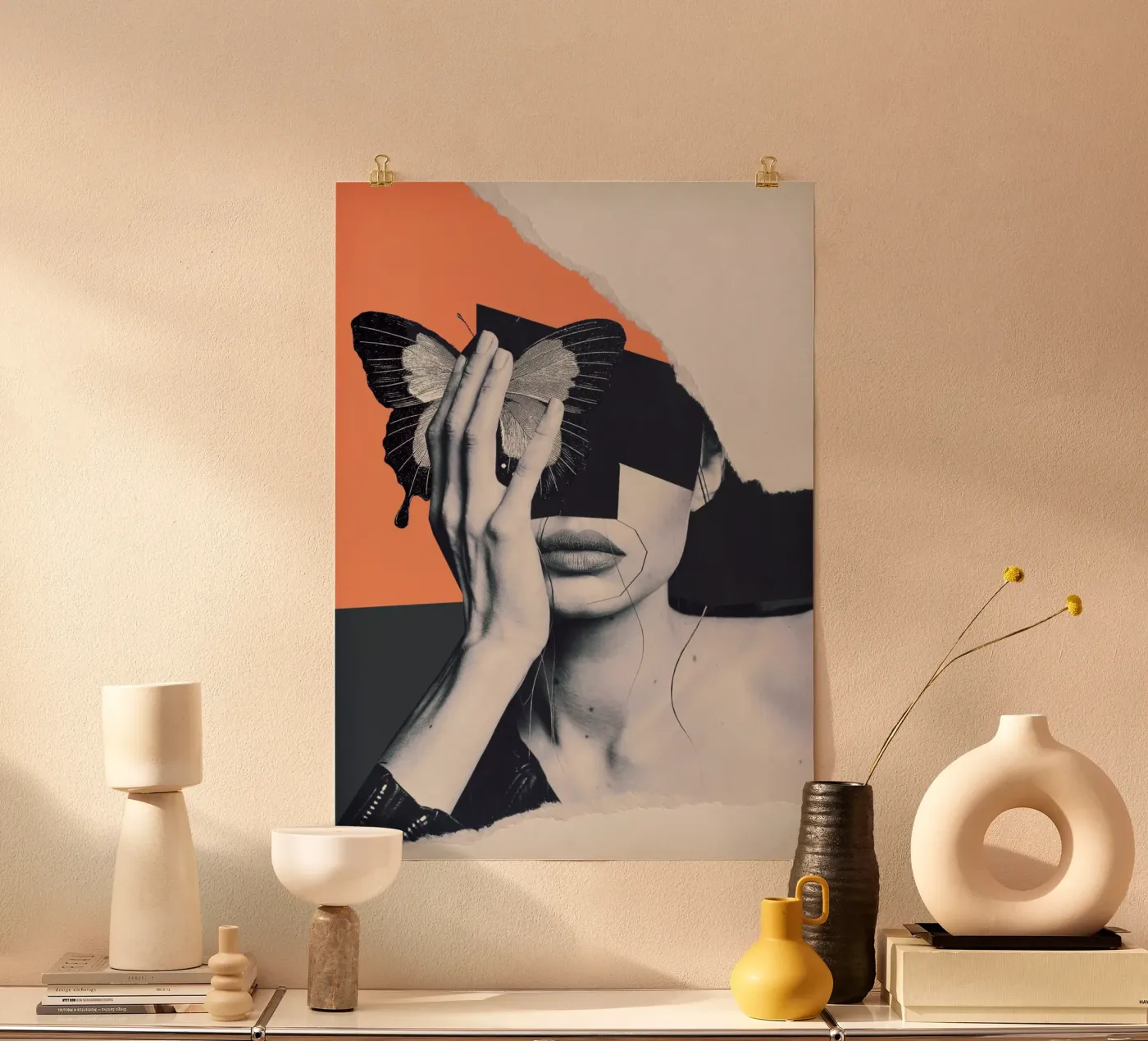 collage arte farfalla poster da dada22