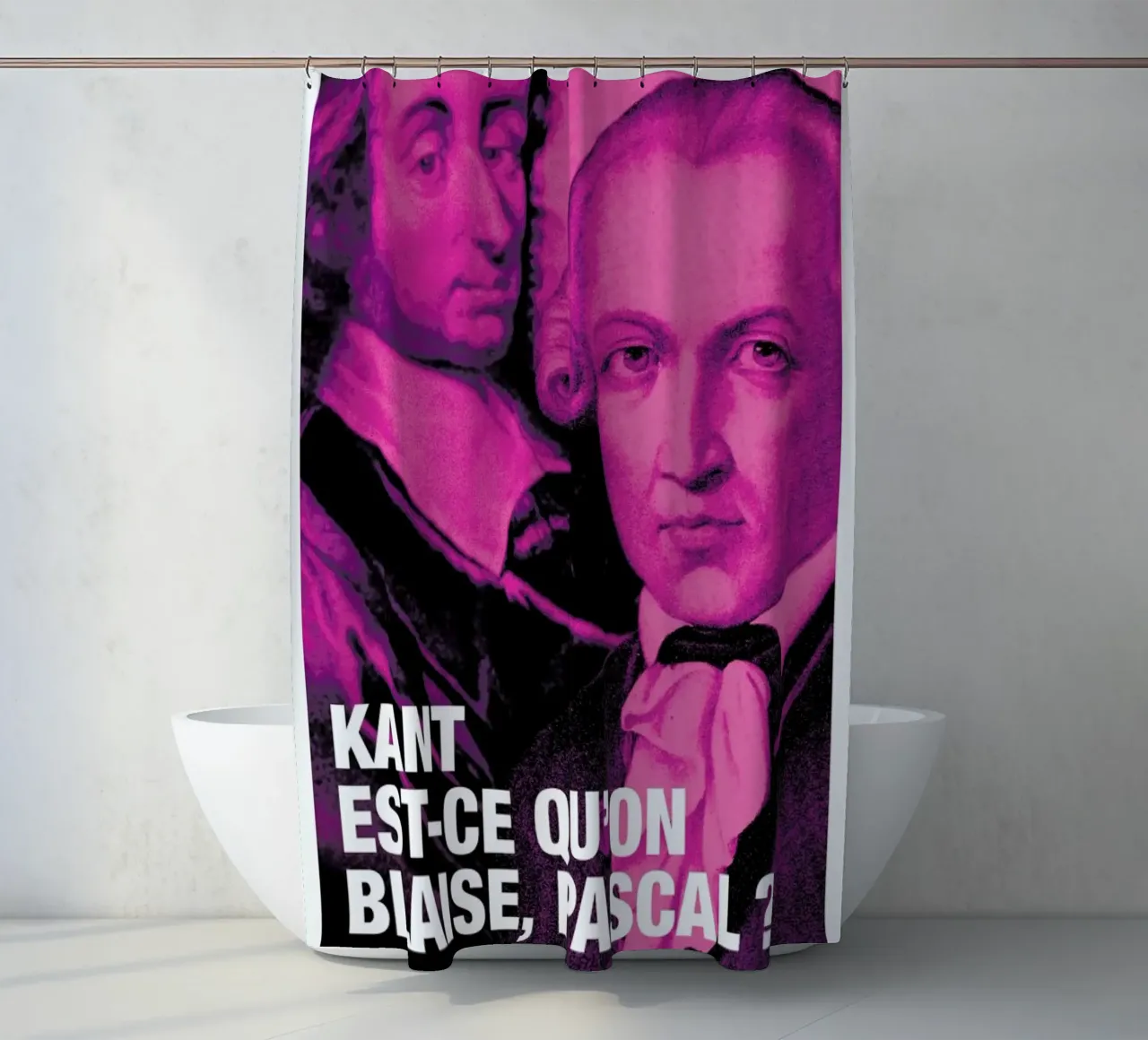 Kant shower curtain by Fists Et Lettres