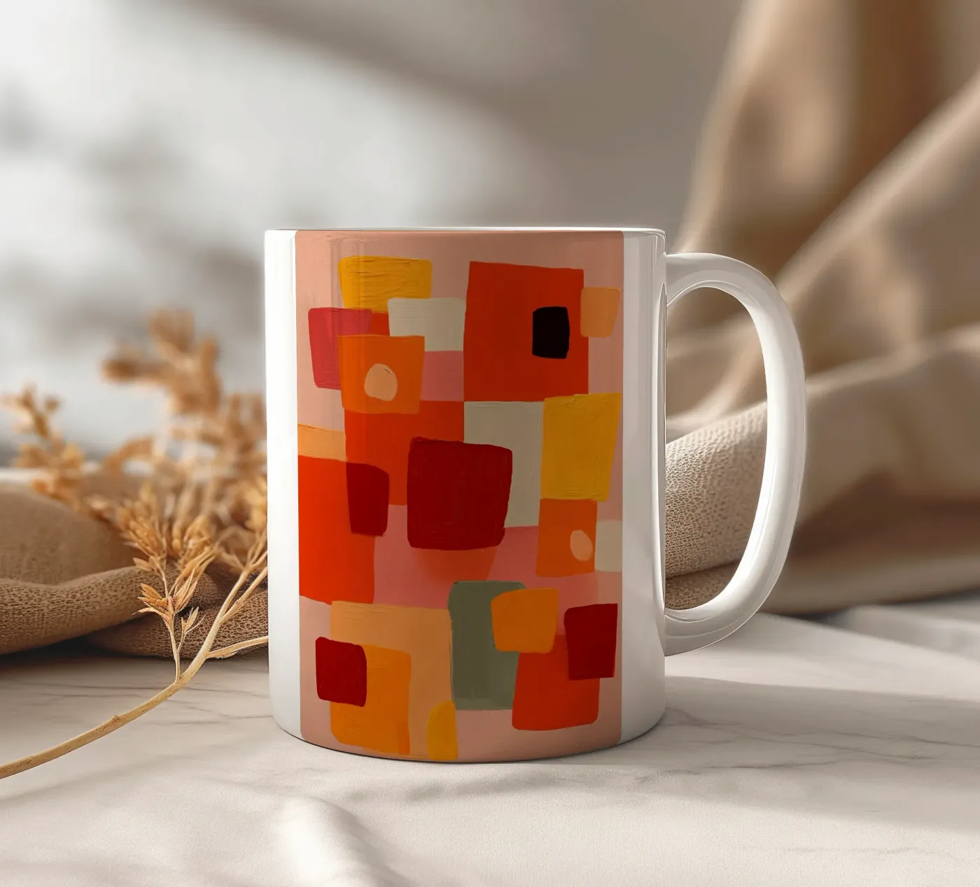 Sunset Blocks ceramic mug by Voyage