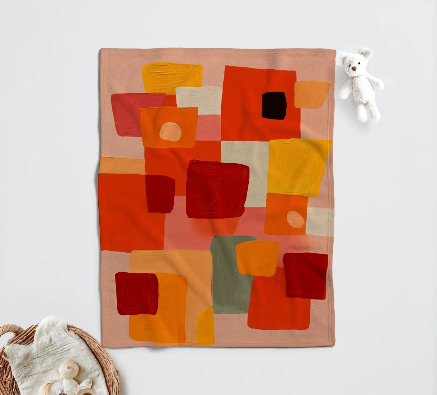 Sunset Blocks Fleecedecke von Voyage