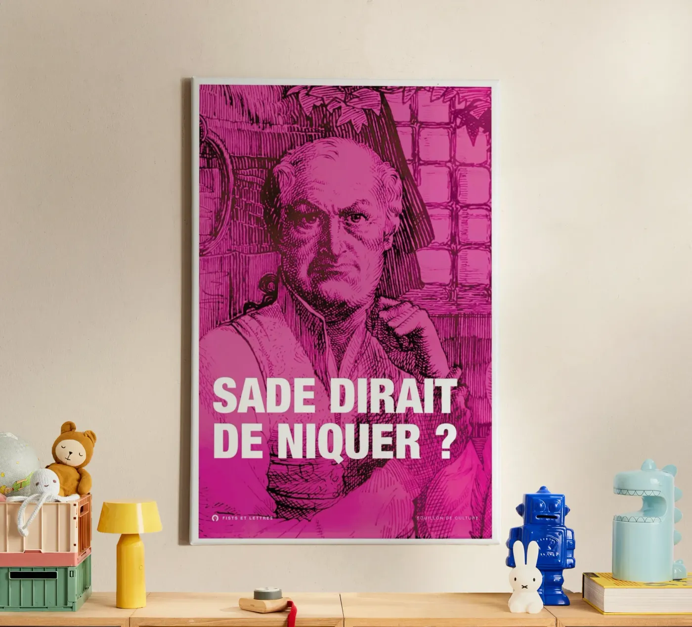 Sade tela da Fists Et Lettres