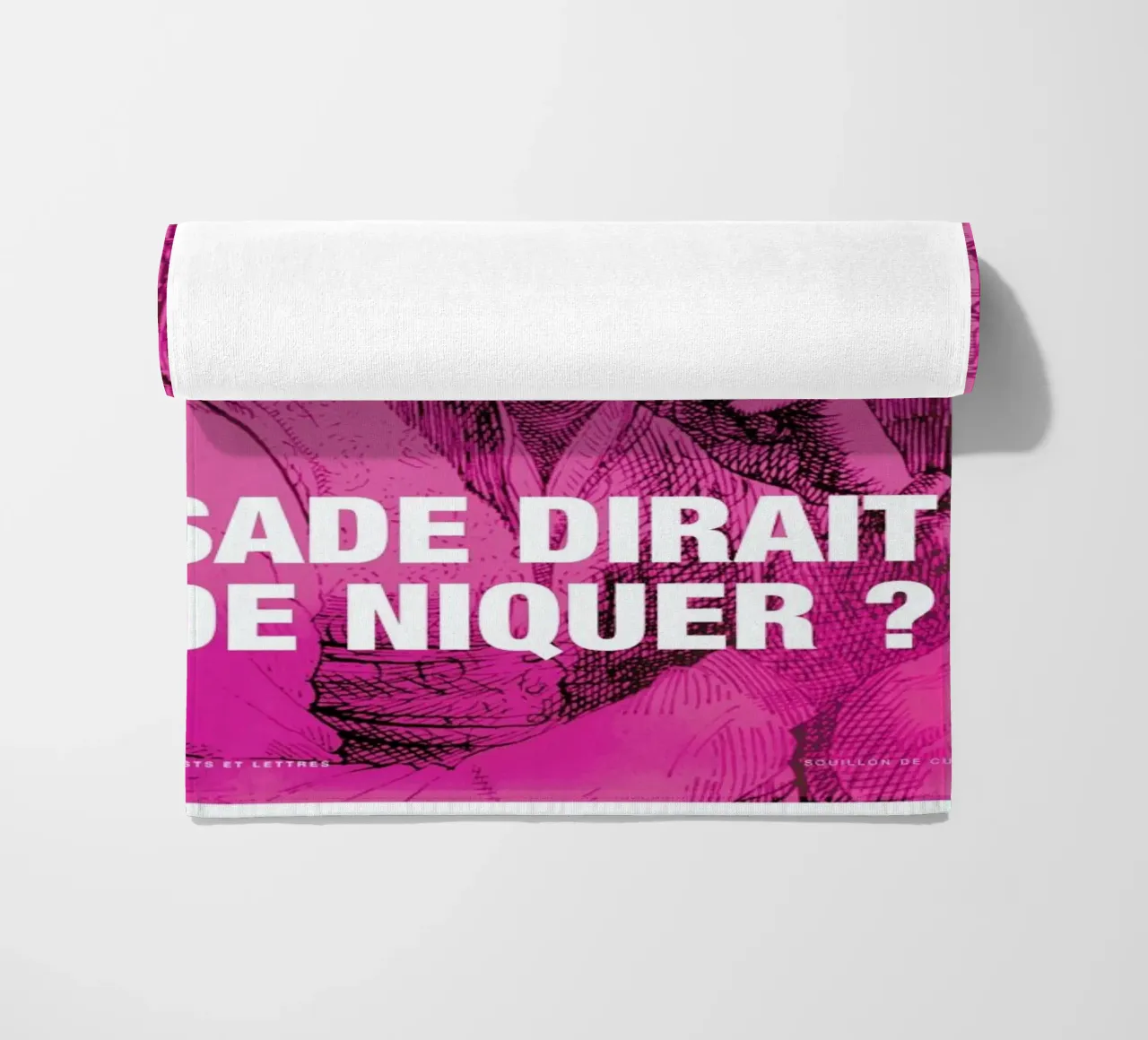 Sade beach towel by Fists Et Lettres