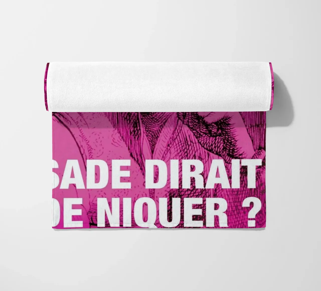 Sade beach towel by Fists Et Lettres