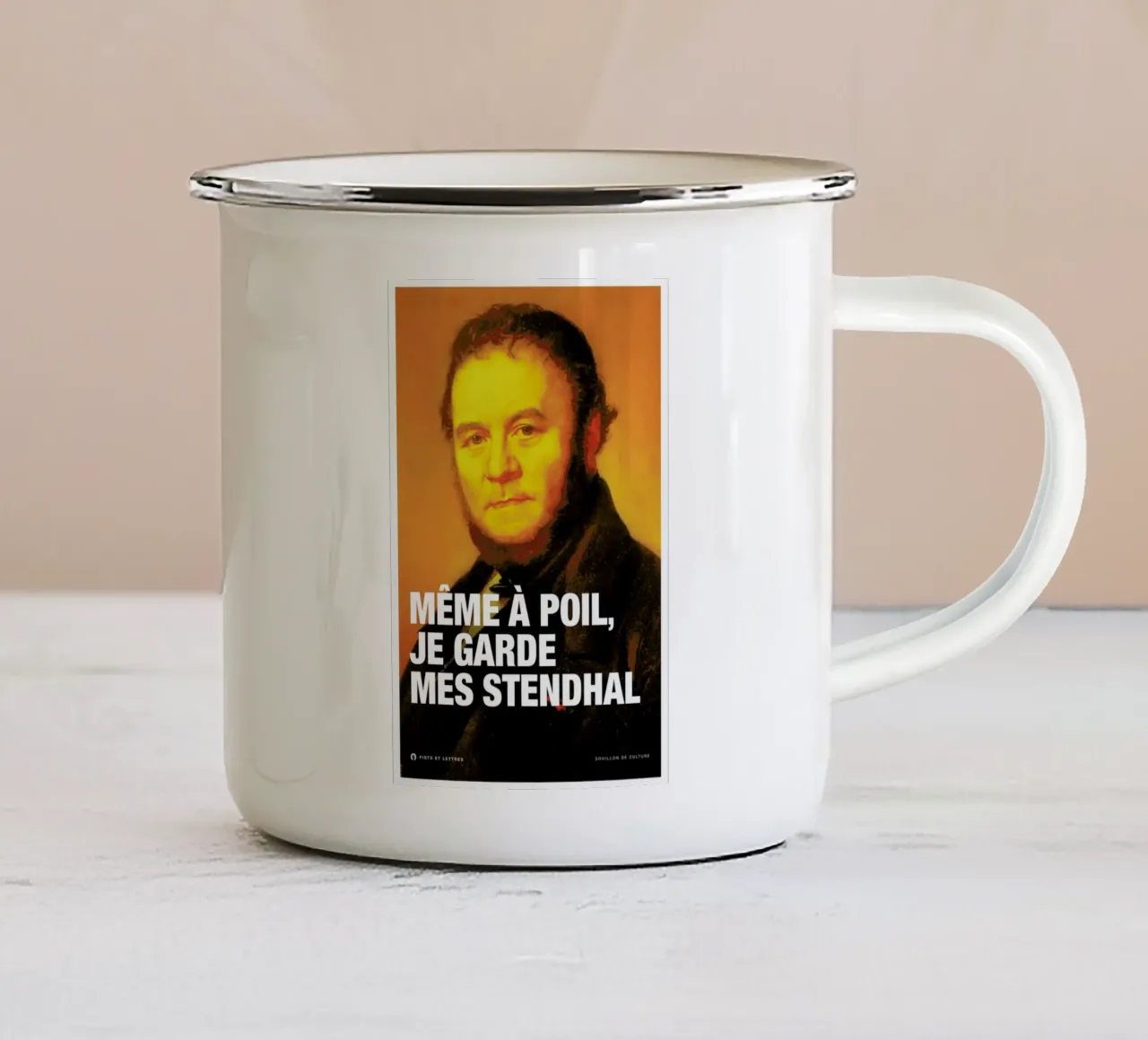 Stendhal emaille mok van Fists Et Lettres