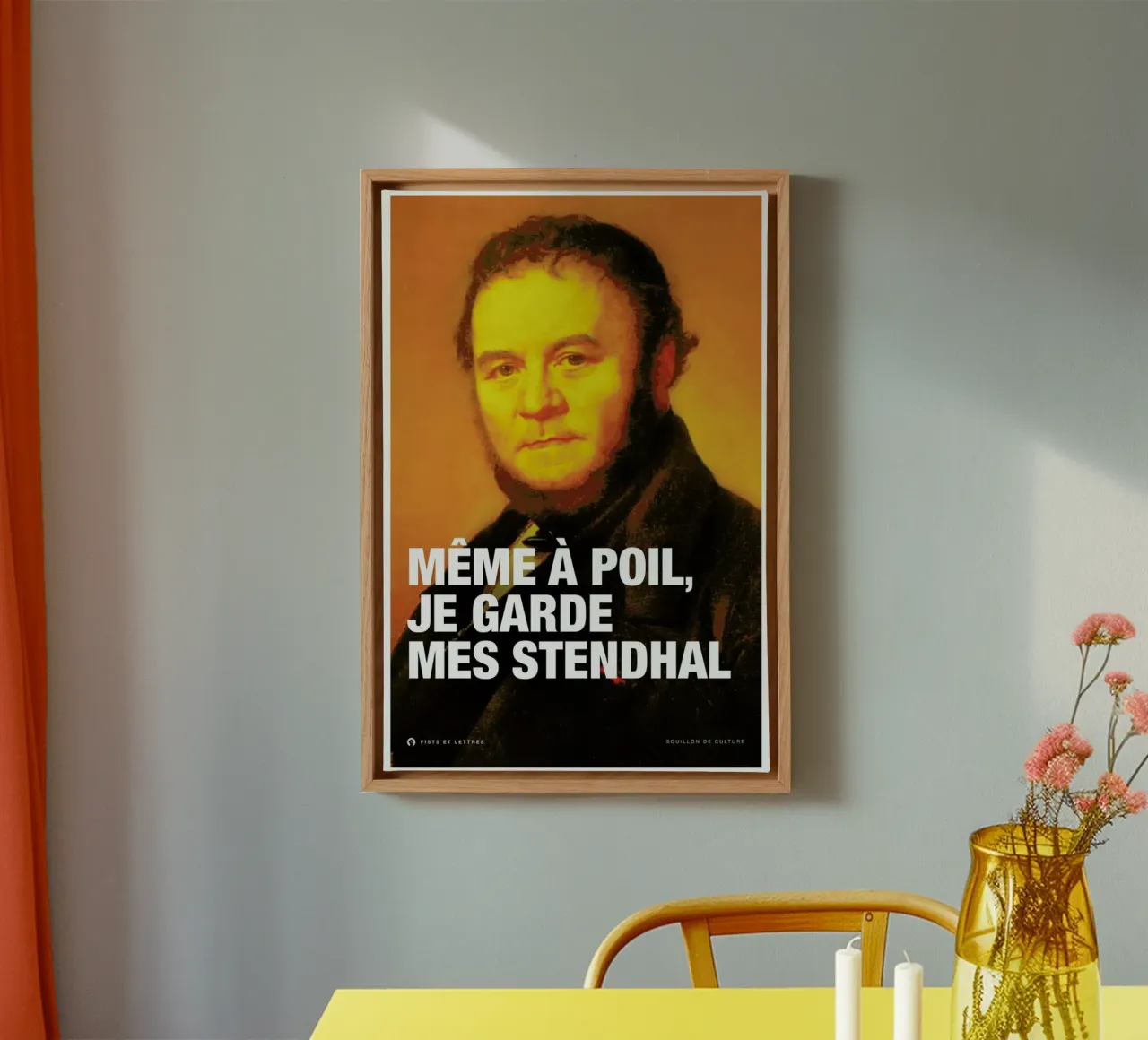 Stendhal tela con Cornice a cassetta da Fists Et Lettres