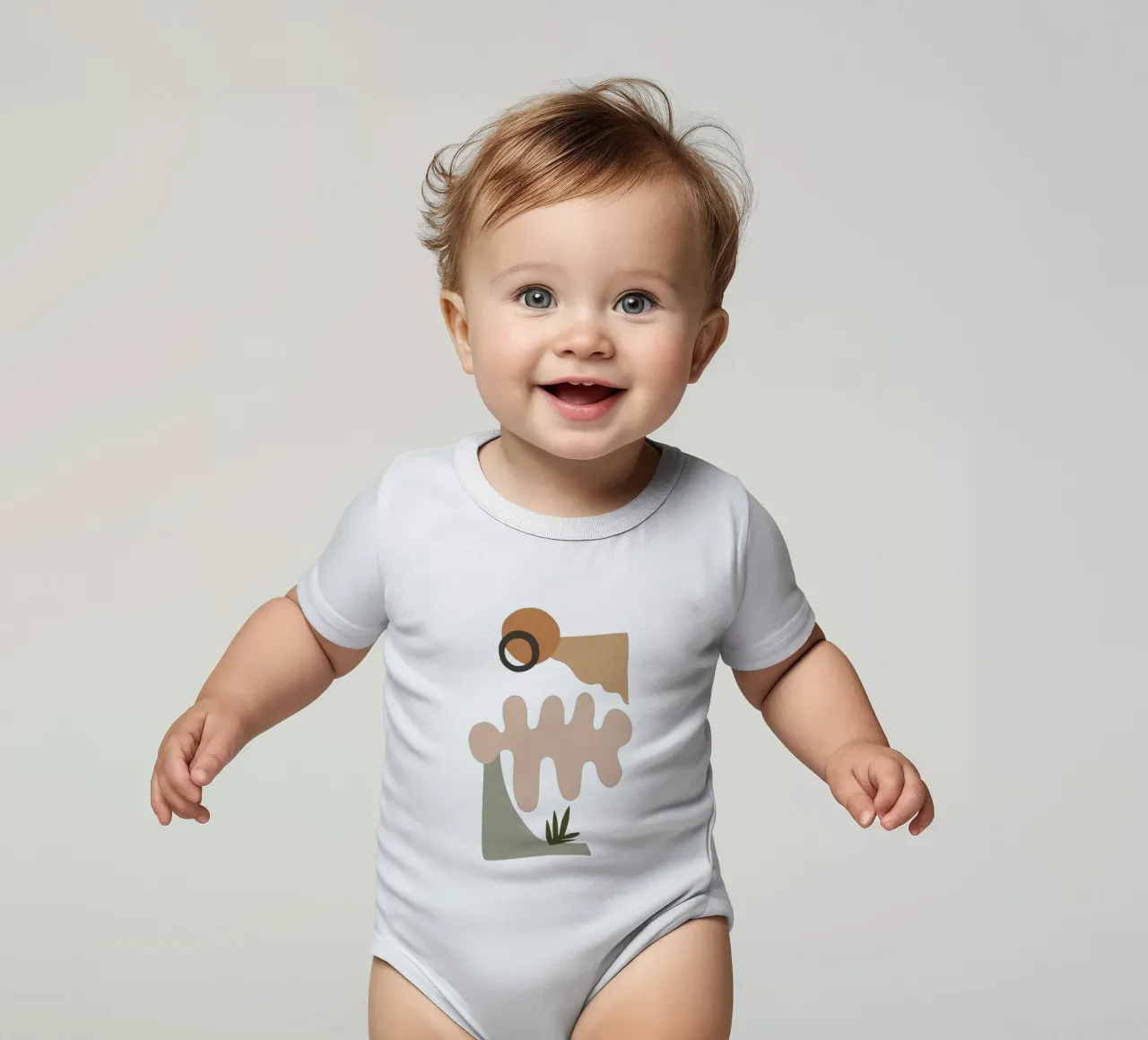 Botanical Scene body neonato maniche corte da amini54