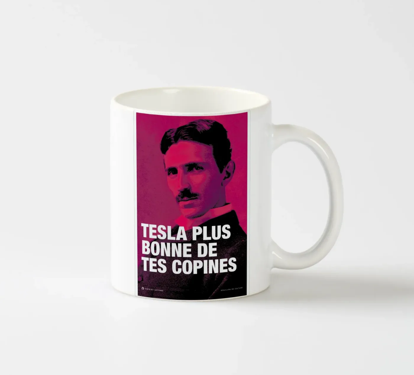 Tesla ceramic mug by Fists Et Lettres