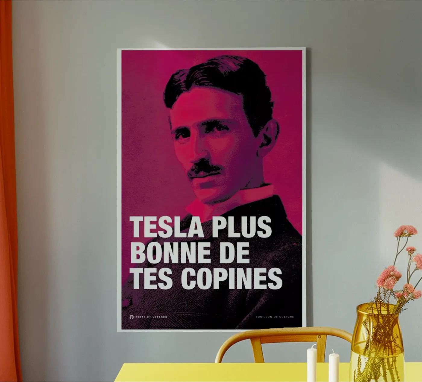 Tesla tela da Fists Et Lettres