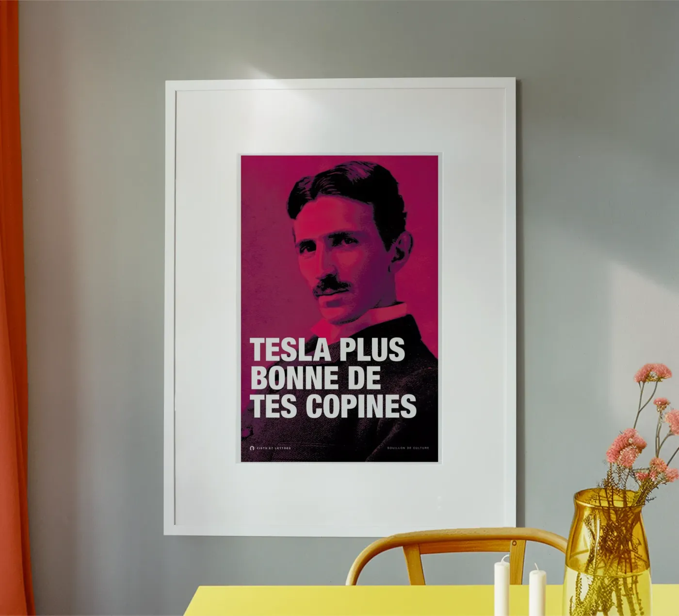 Tesla Poster von Fists Et Lettres