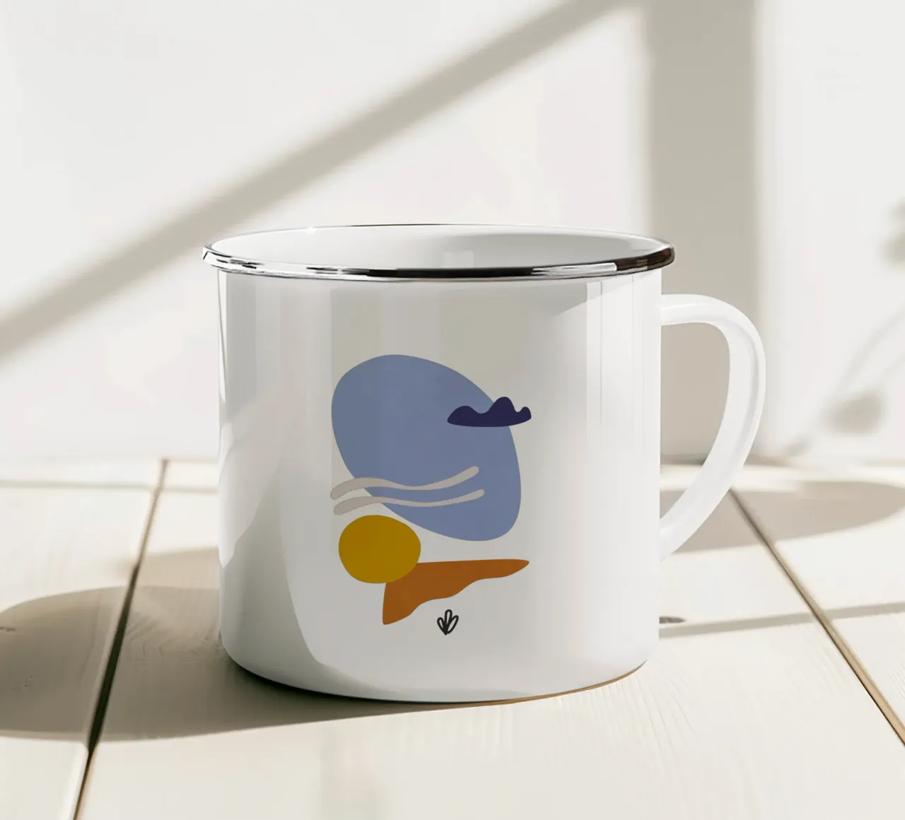 Forme del lago tazza in smalto da amini54